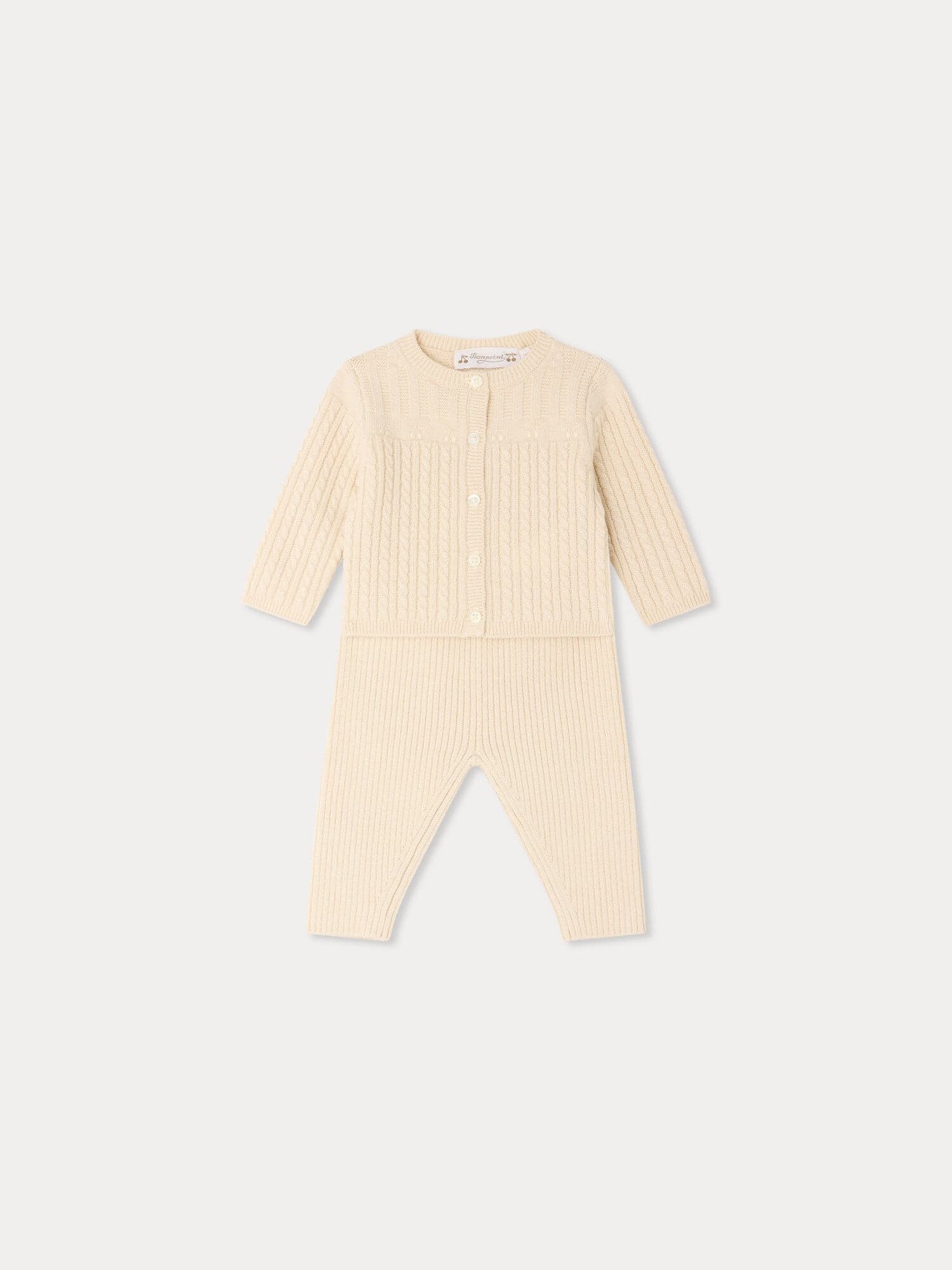 Lavina ecru wool and cotton set