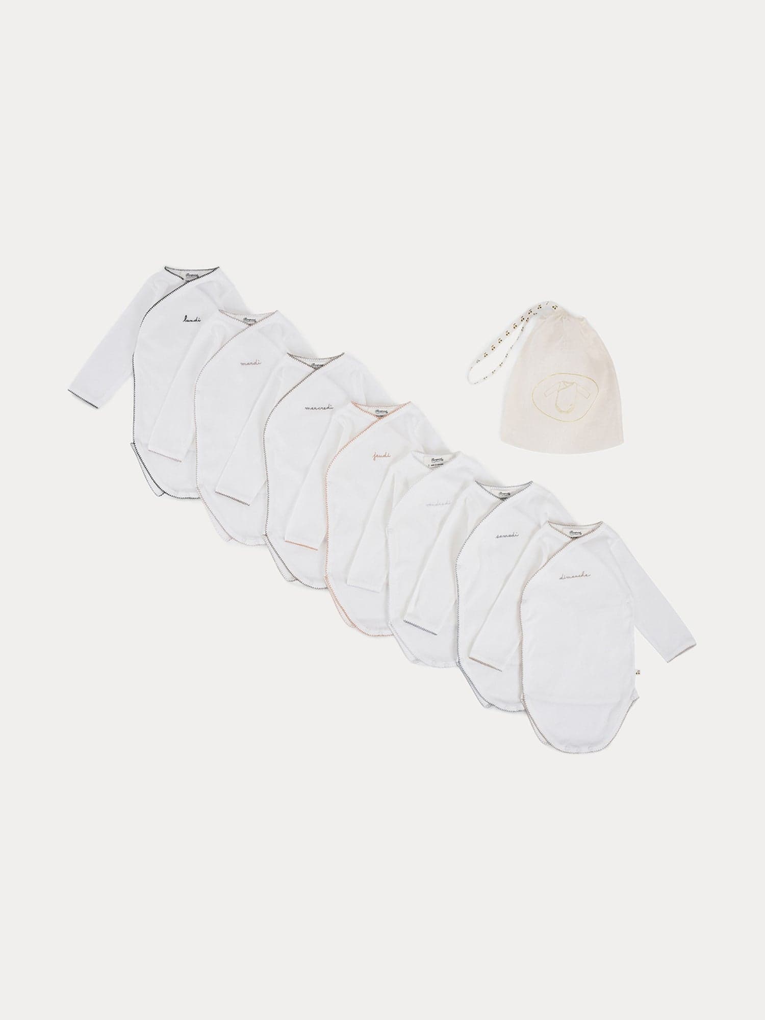LOT DE 7 BODYS CACHE COEU