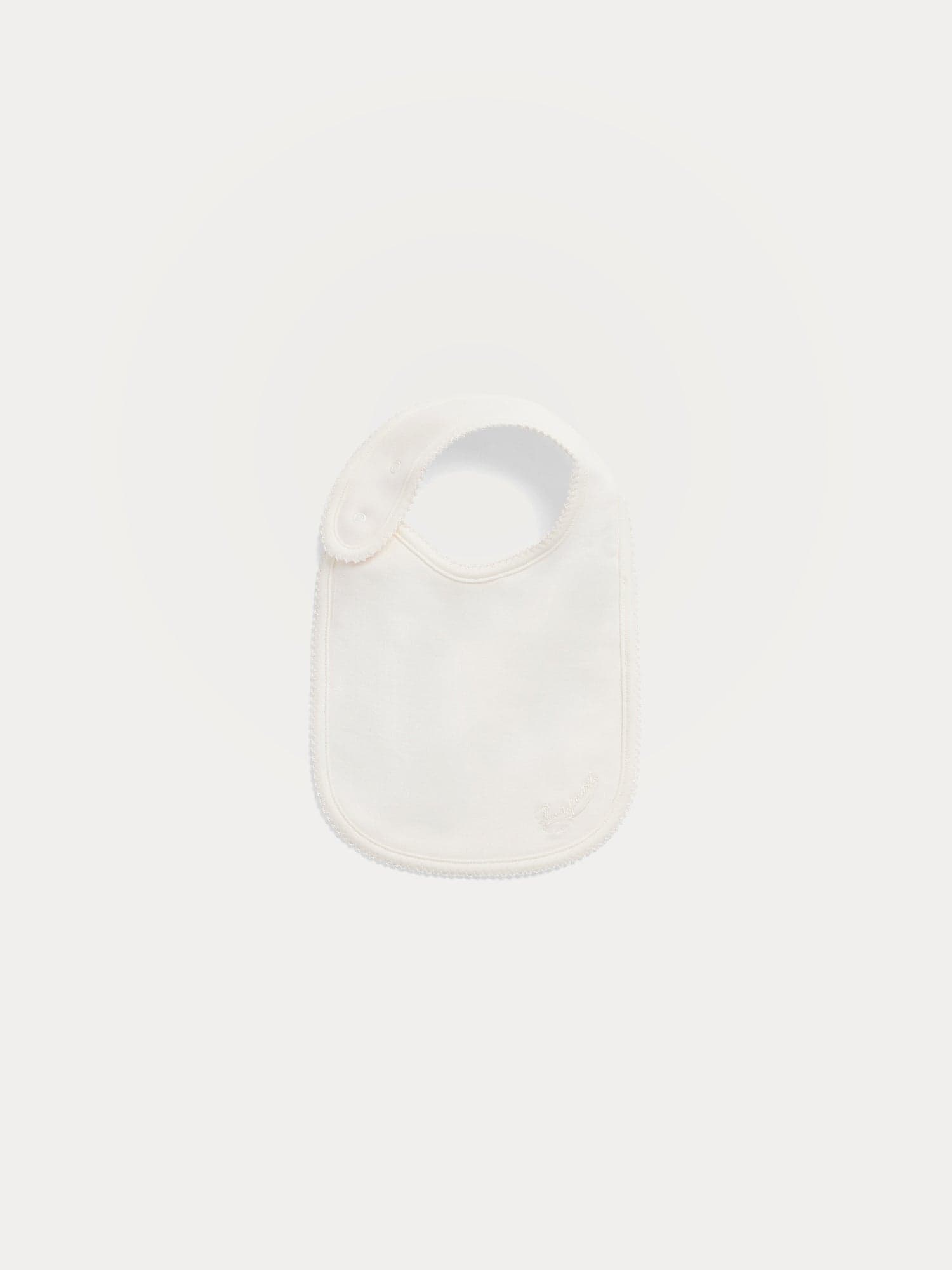 Avibis embroidered organic cotton bib in pink