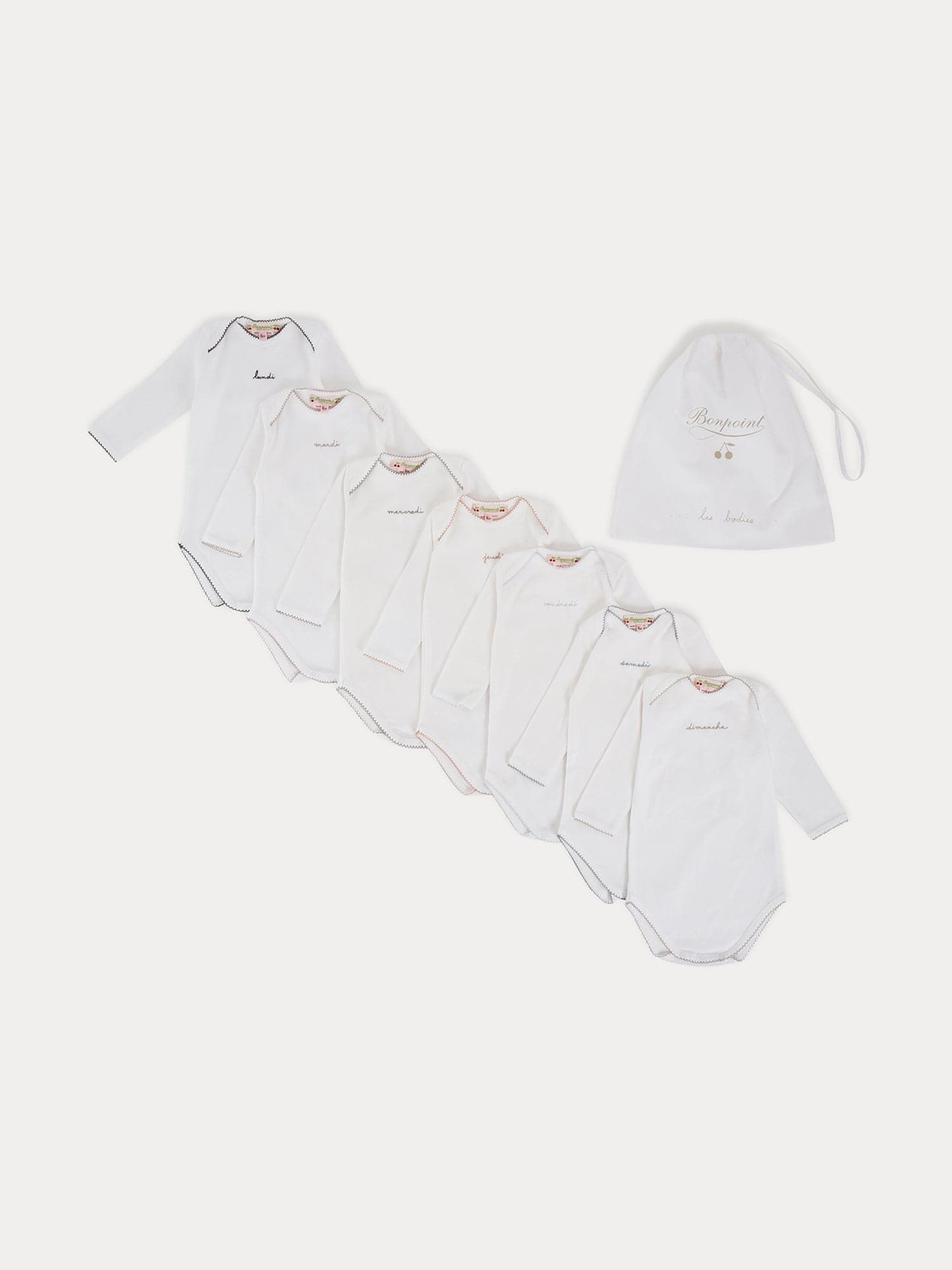 Days of the Week Lots of bodysuits in White