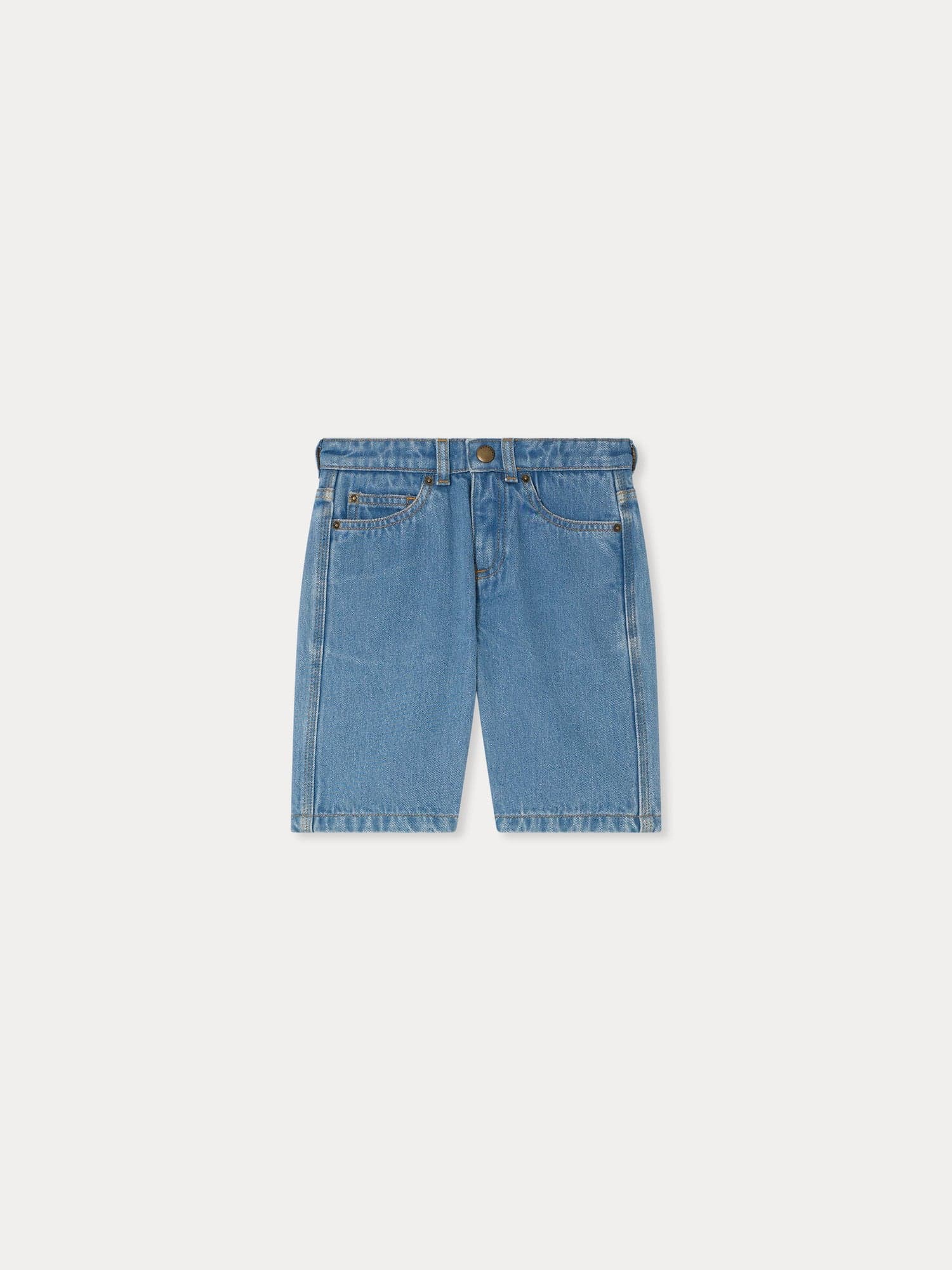 Elvio blue Bermuda shorts in organic cotton