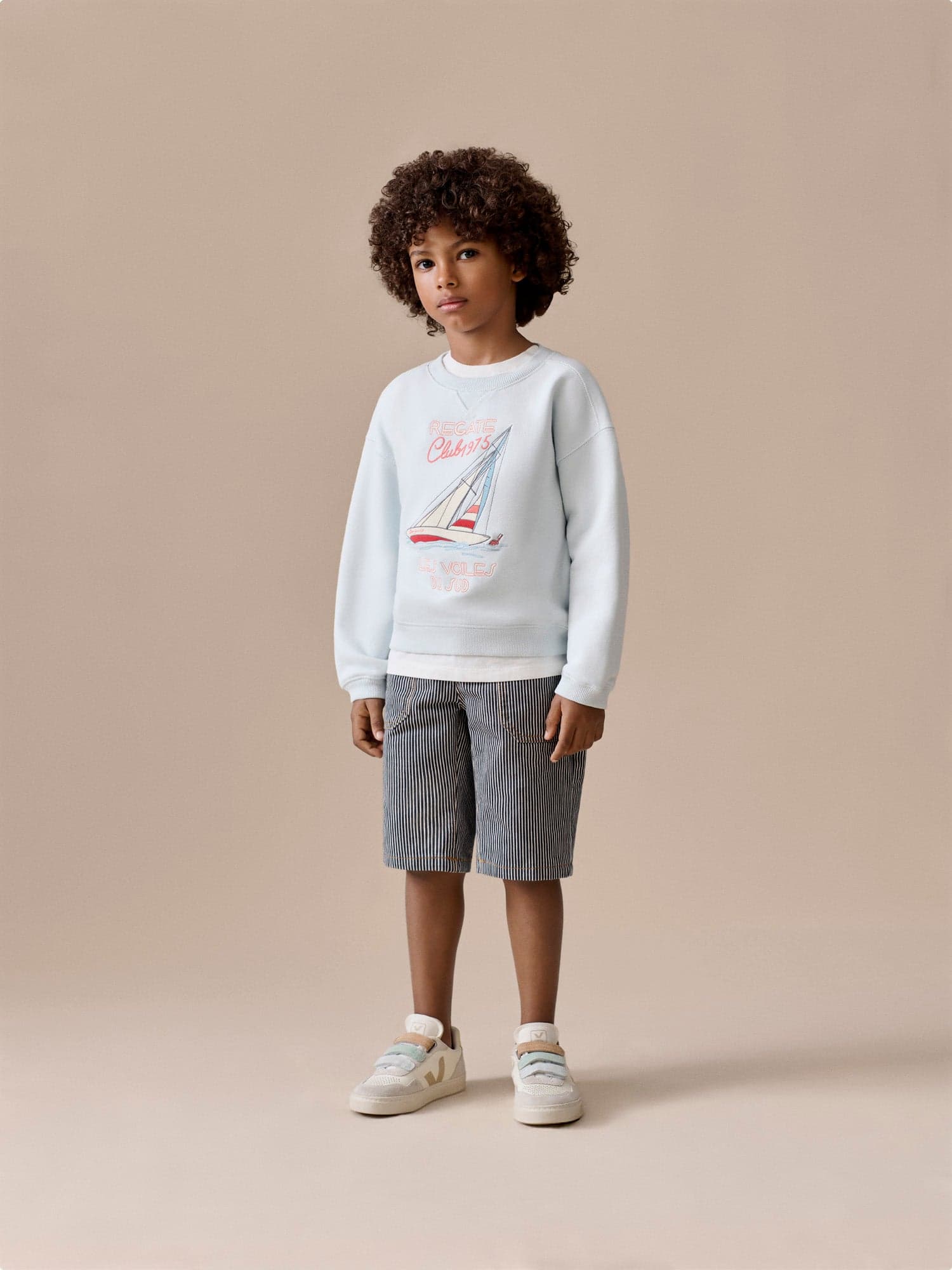 Levon striped shorts in organic cotton