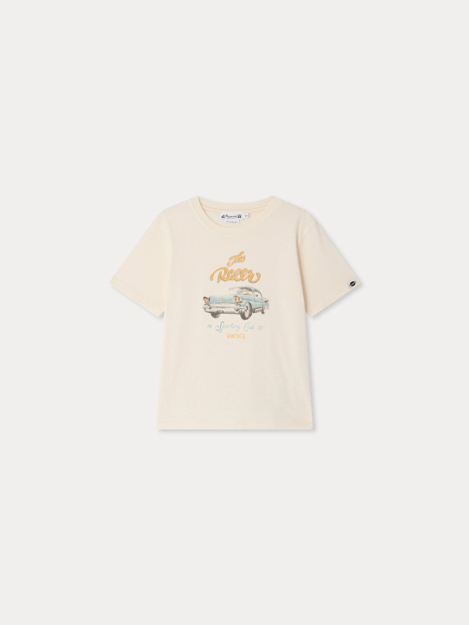 Thibald car print t-shirt in organic cotton