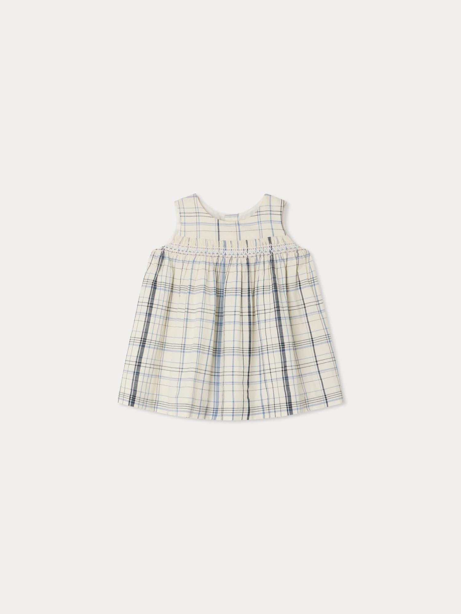 Clothi smocked plaid dress