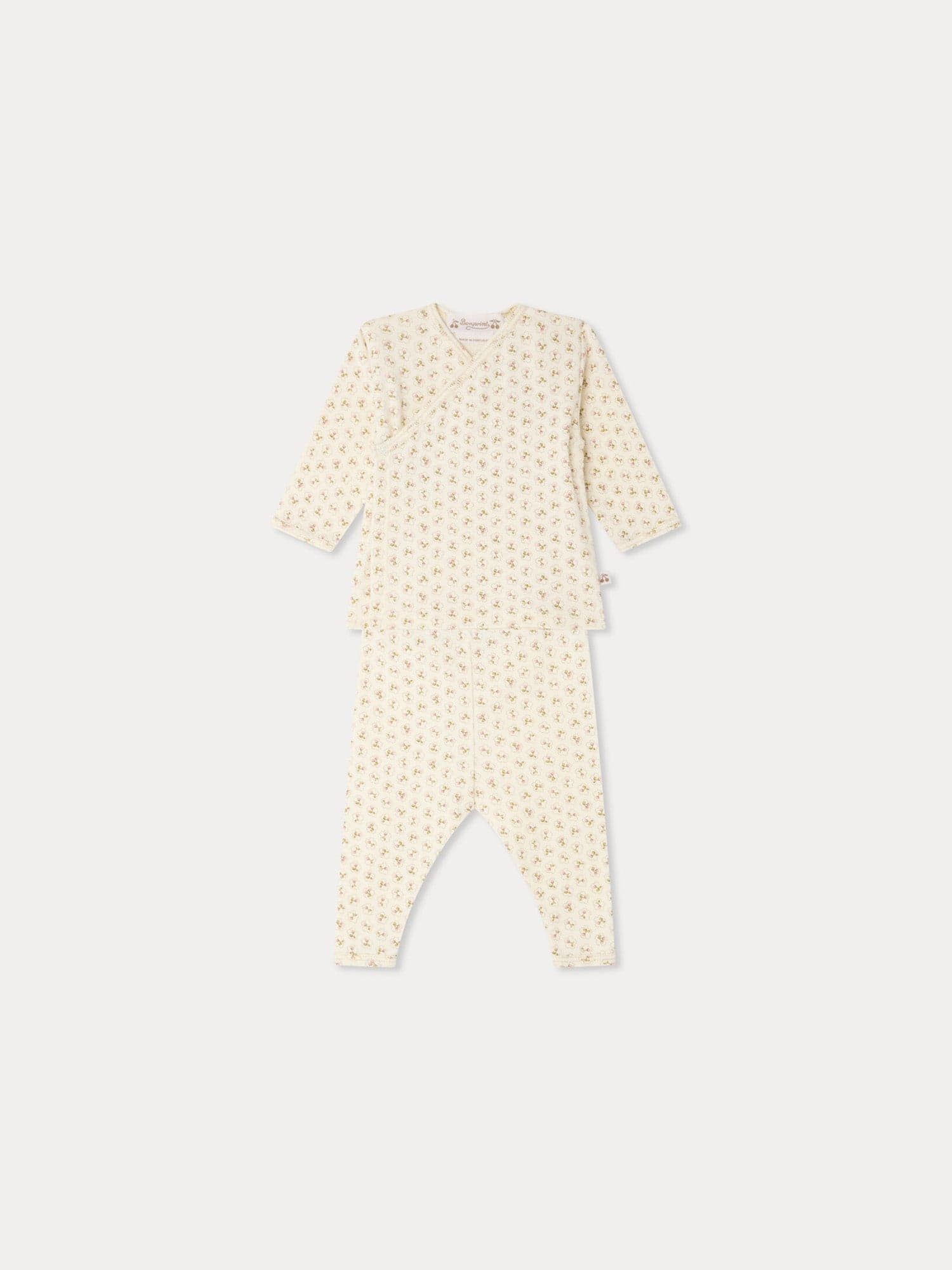 Timao set with cherry print in Organic Cotton