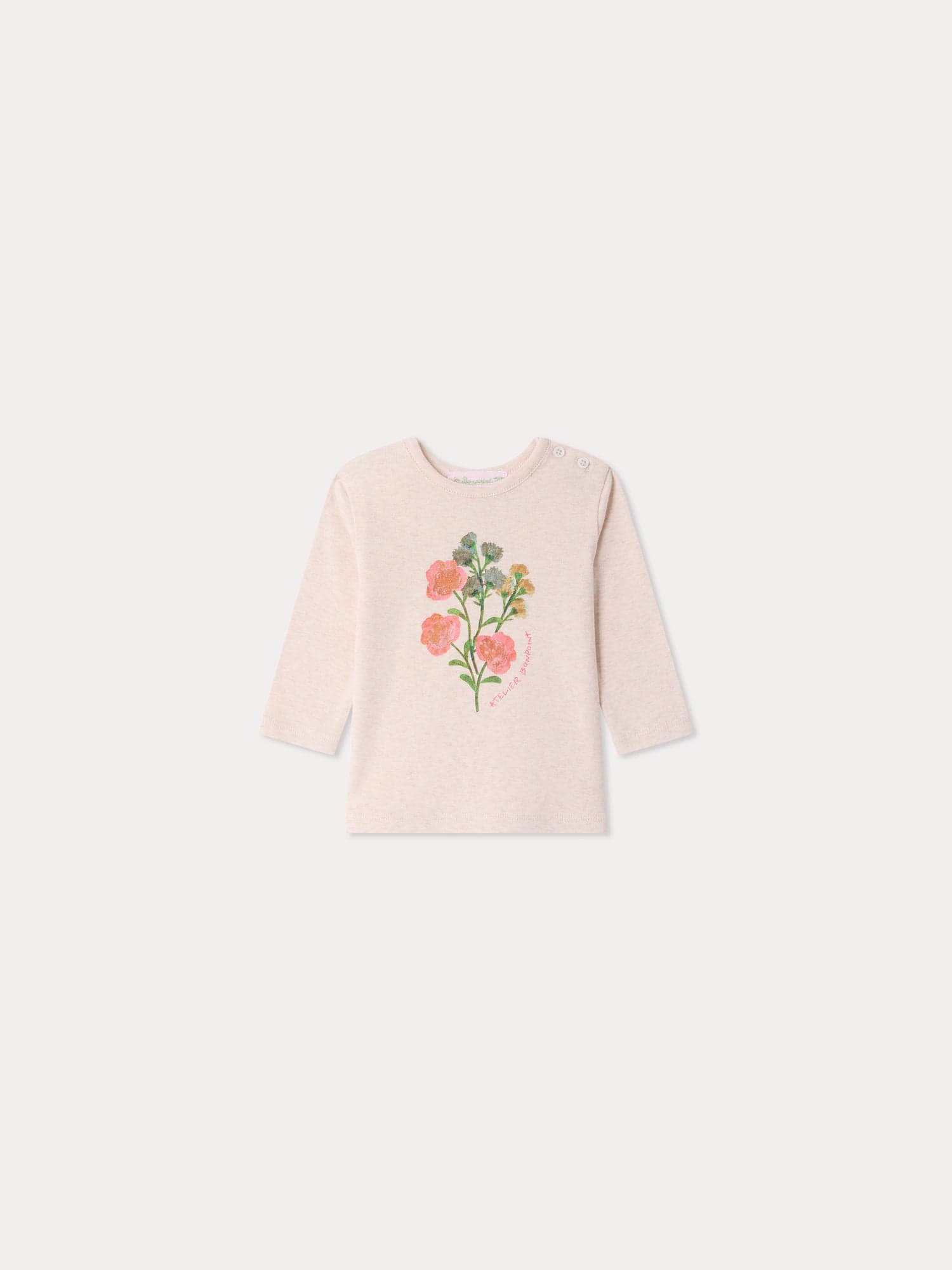 Tahsina baby t-shirt with flower print in organic cotton