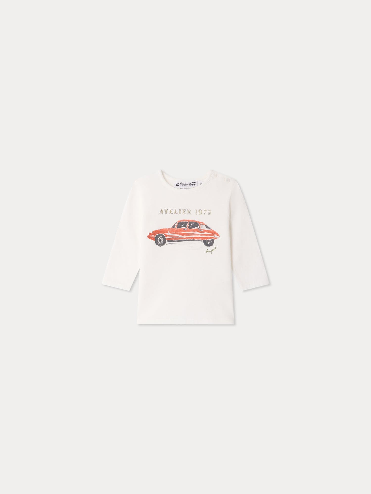 Tahsin baby t-shirt with car print in organic cotton