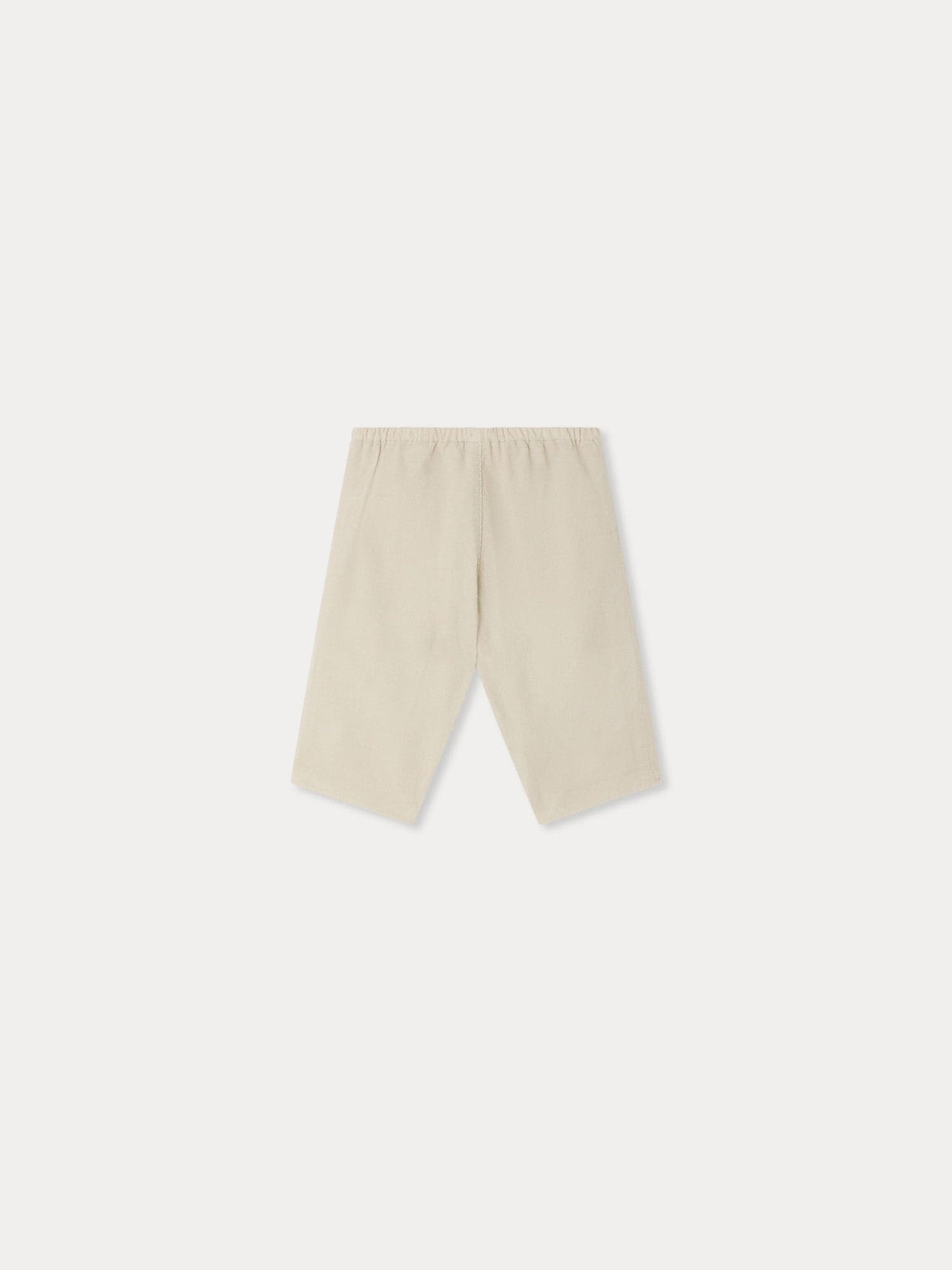 Dandy beige baby pants in organic cotton