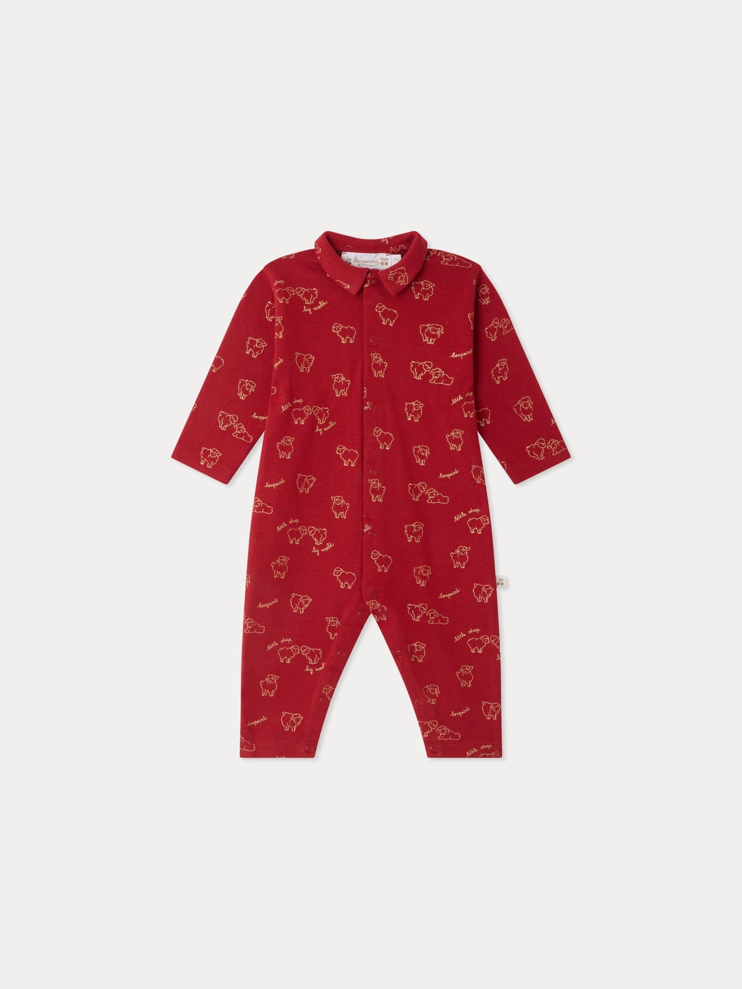 Brynel red pyjamas with horse print in organic cotton