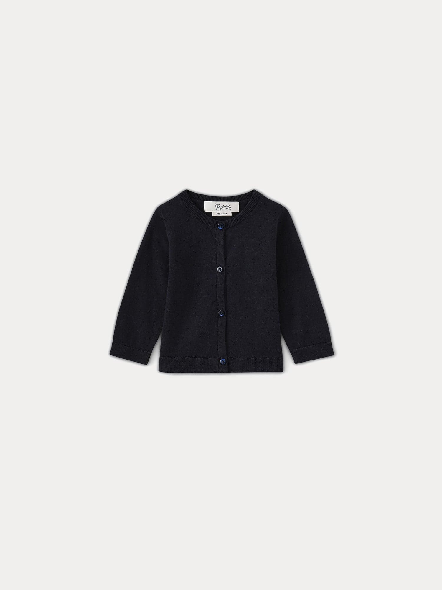 Embroidered cotton cardigan