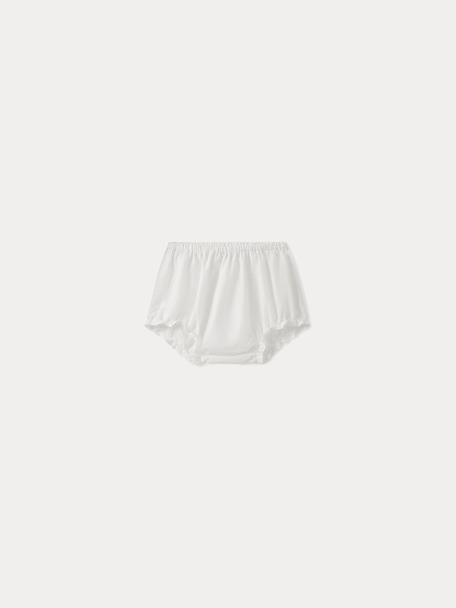 Poplin Bloomers for Baby milk white