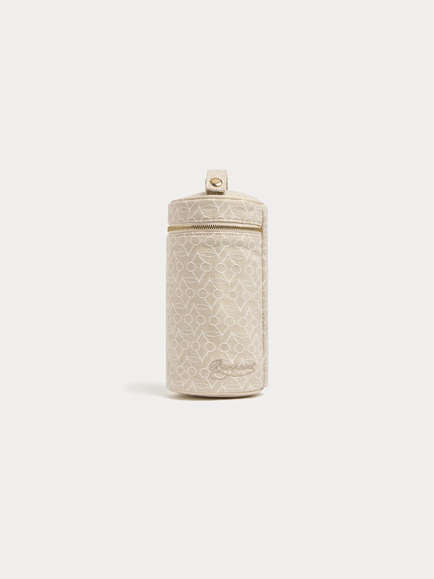 Dita bottle holder with woven cherry motif in cotton