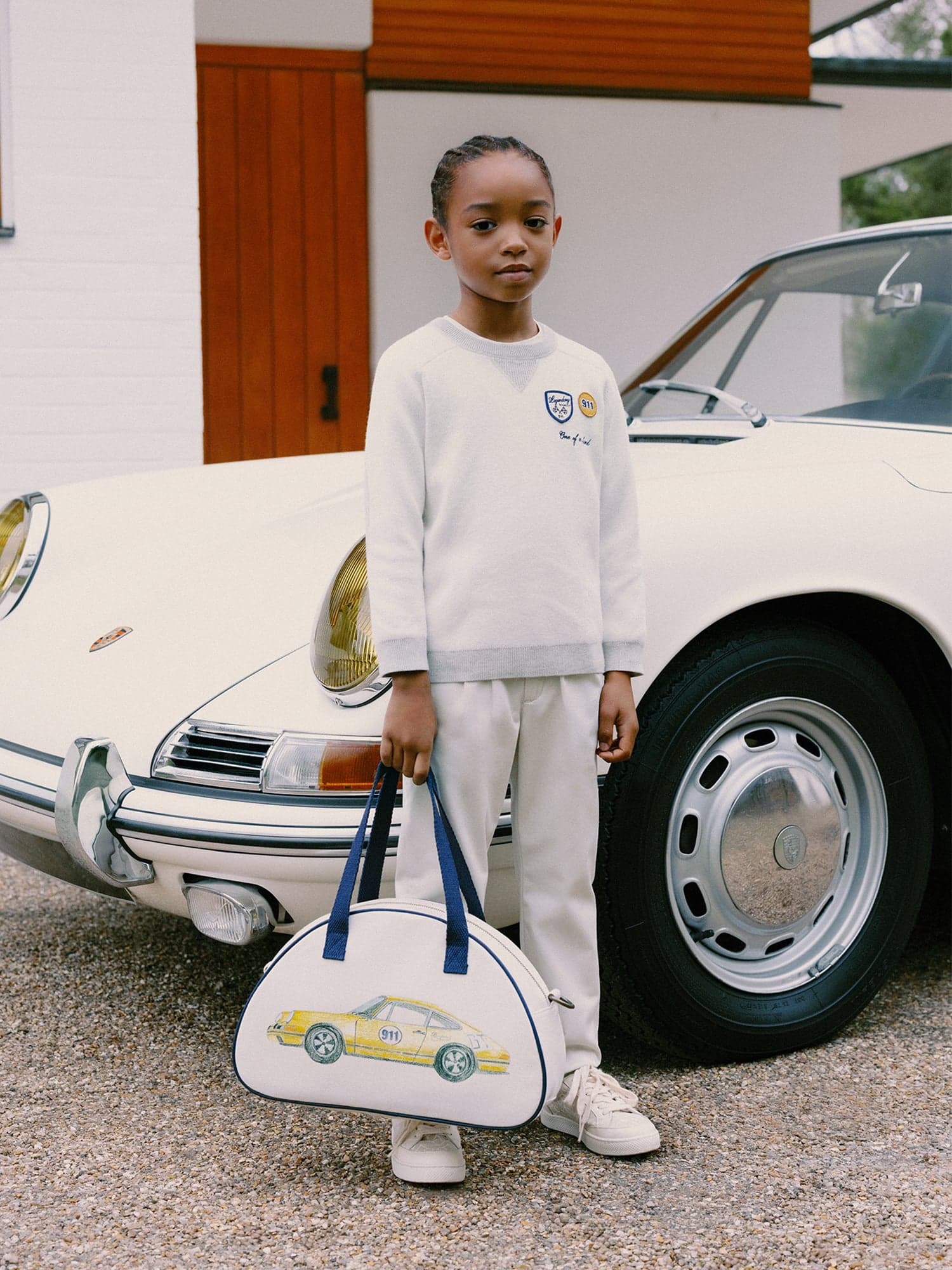 Bonpoint x Porsche Loxley sweater in organic cotton and cashmere