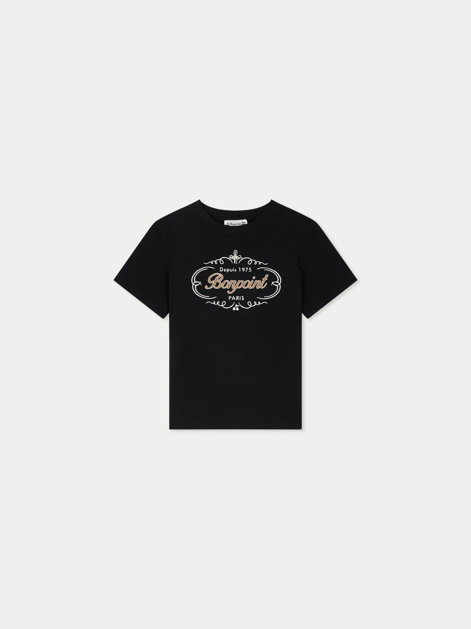 Thibald T-shirt with Heritage logo embroidered in organic cotton