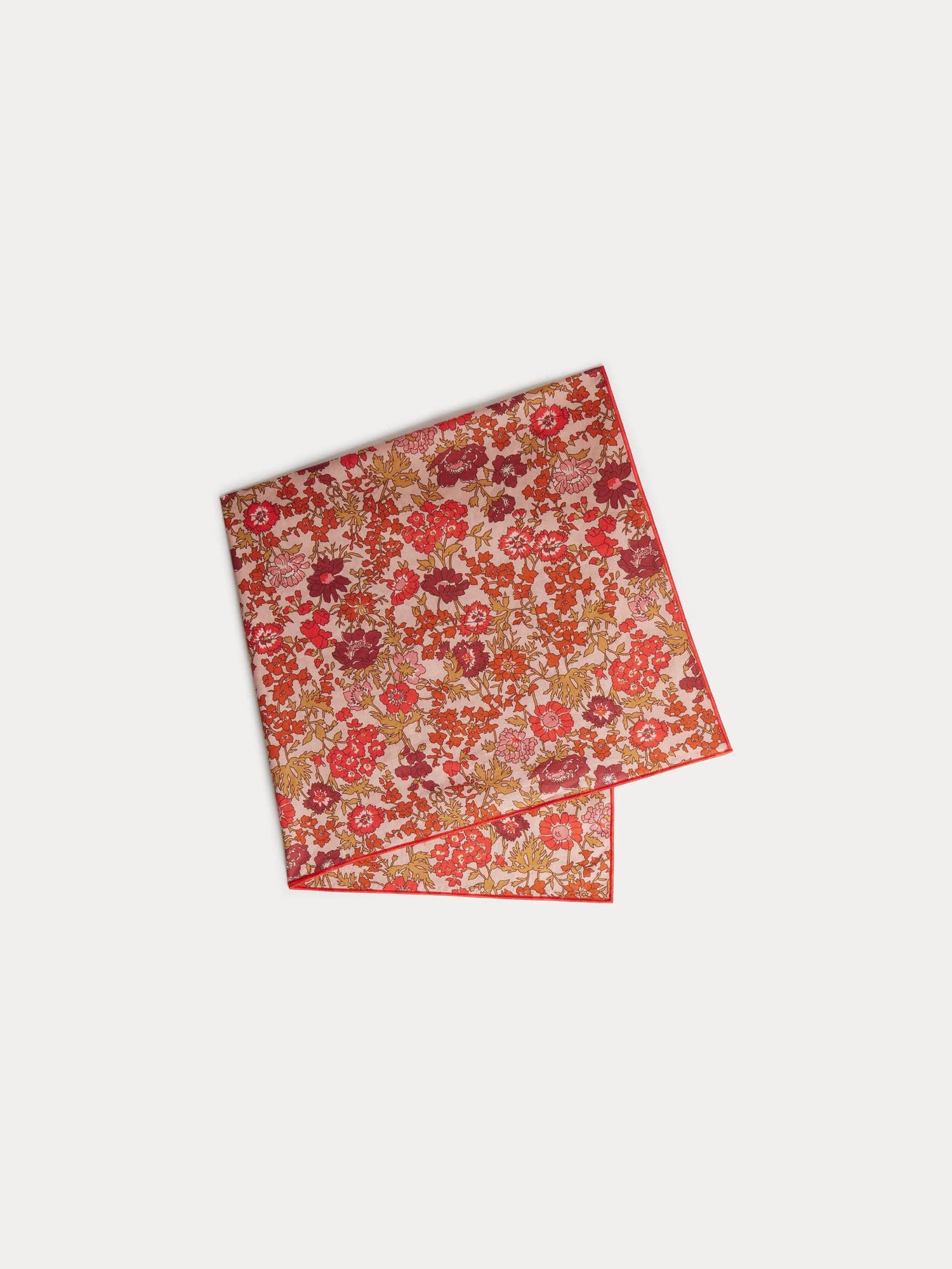 Cayati scarf with pink flowers in Liberty organic cotton fabric