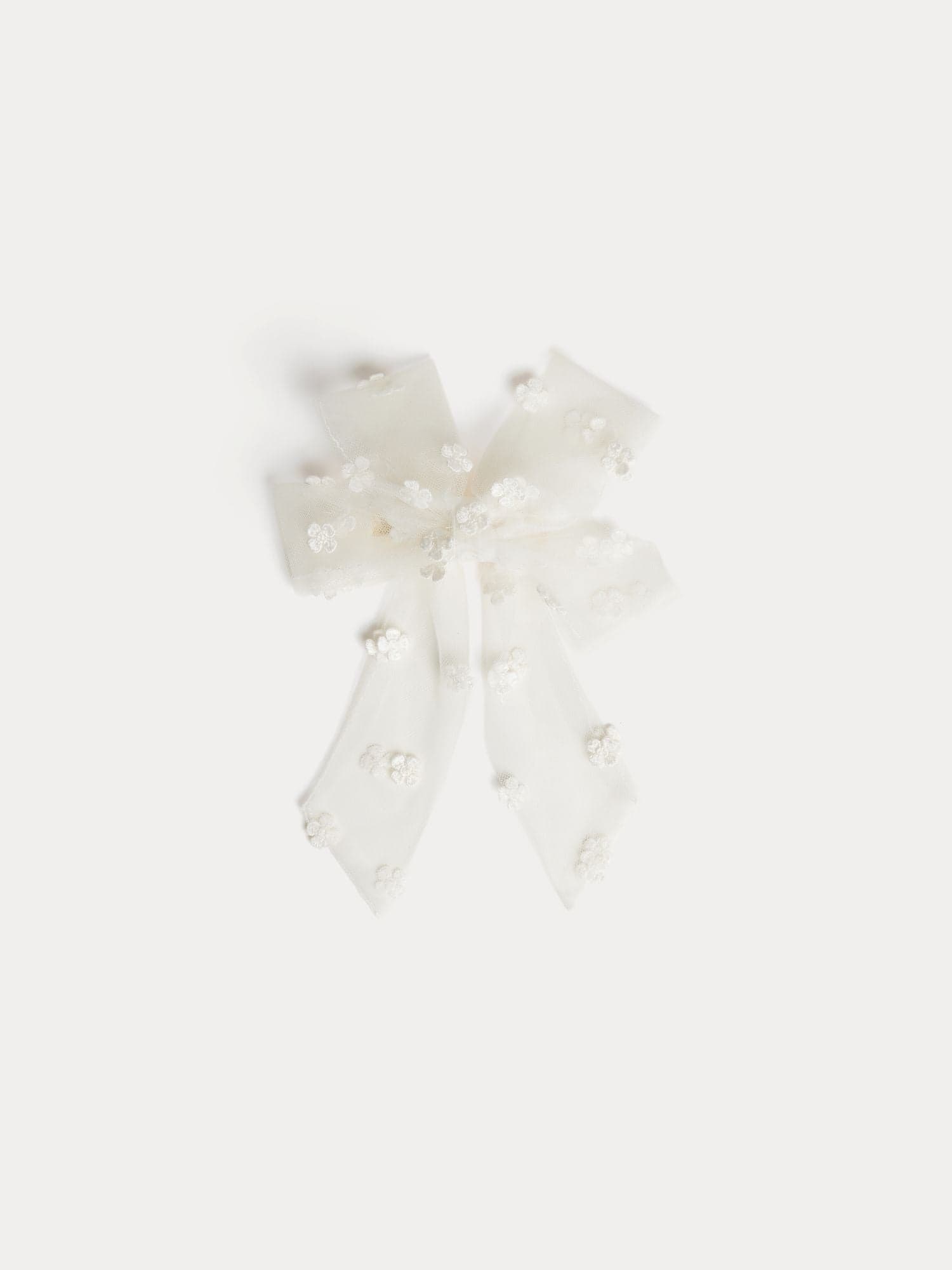 Domina barrette in embroidered tulle