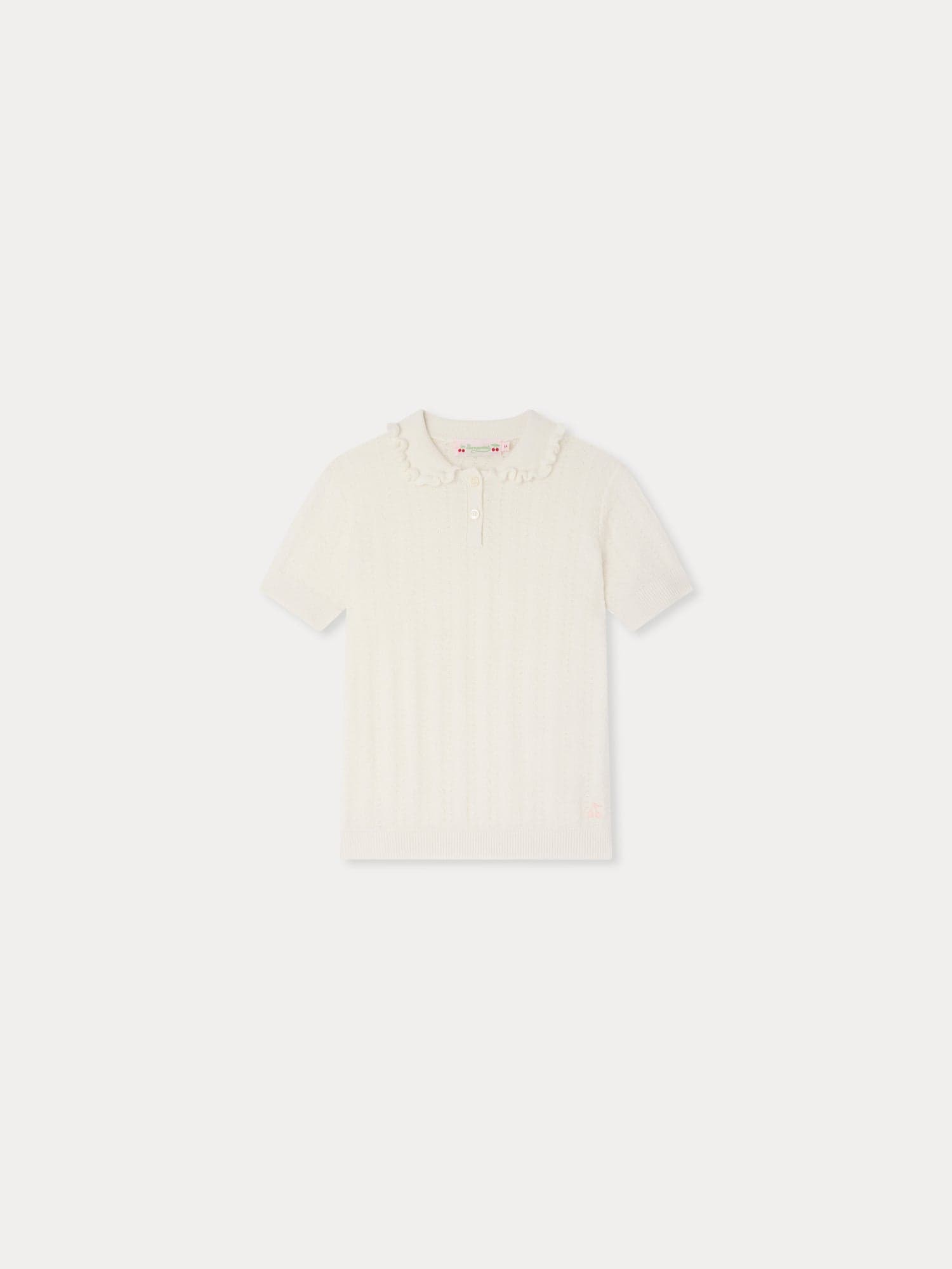 Landry pointelle knit sweater in organic cotton