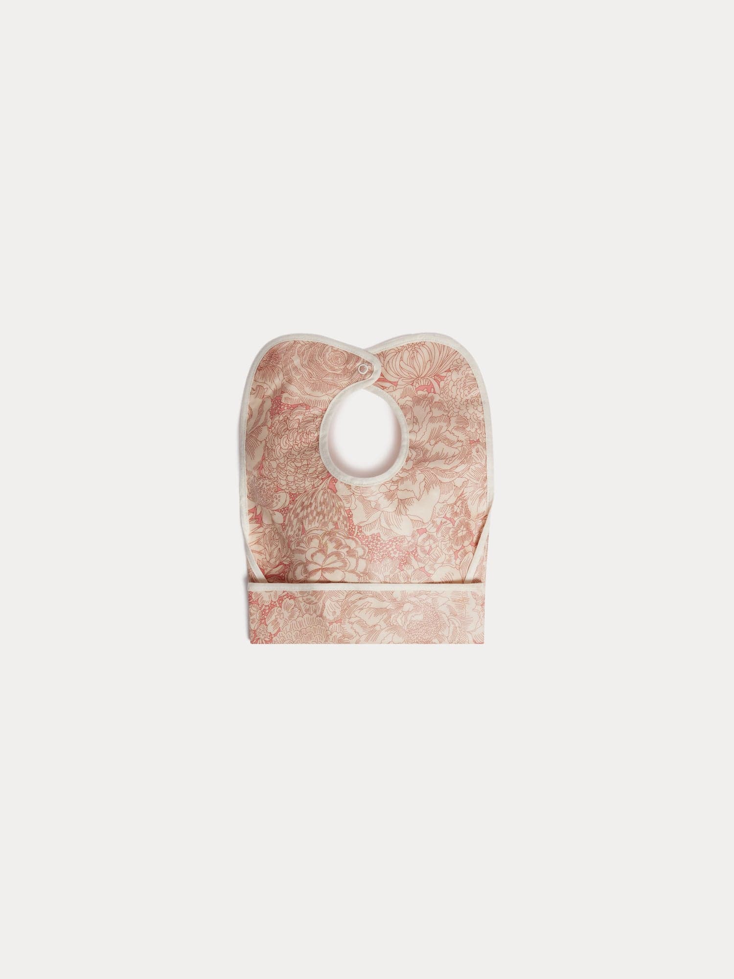 Clip coated bib in Liberty organic cotton fabric