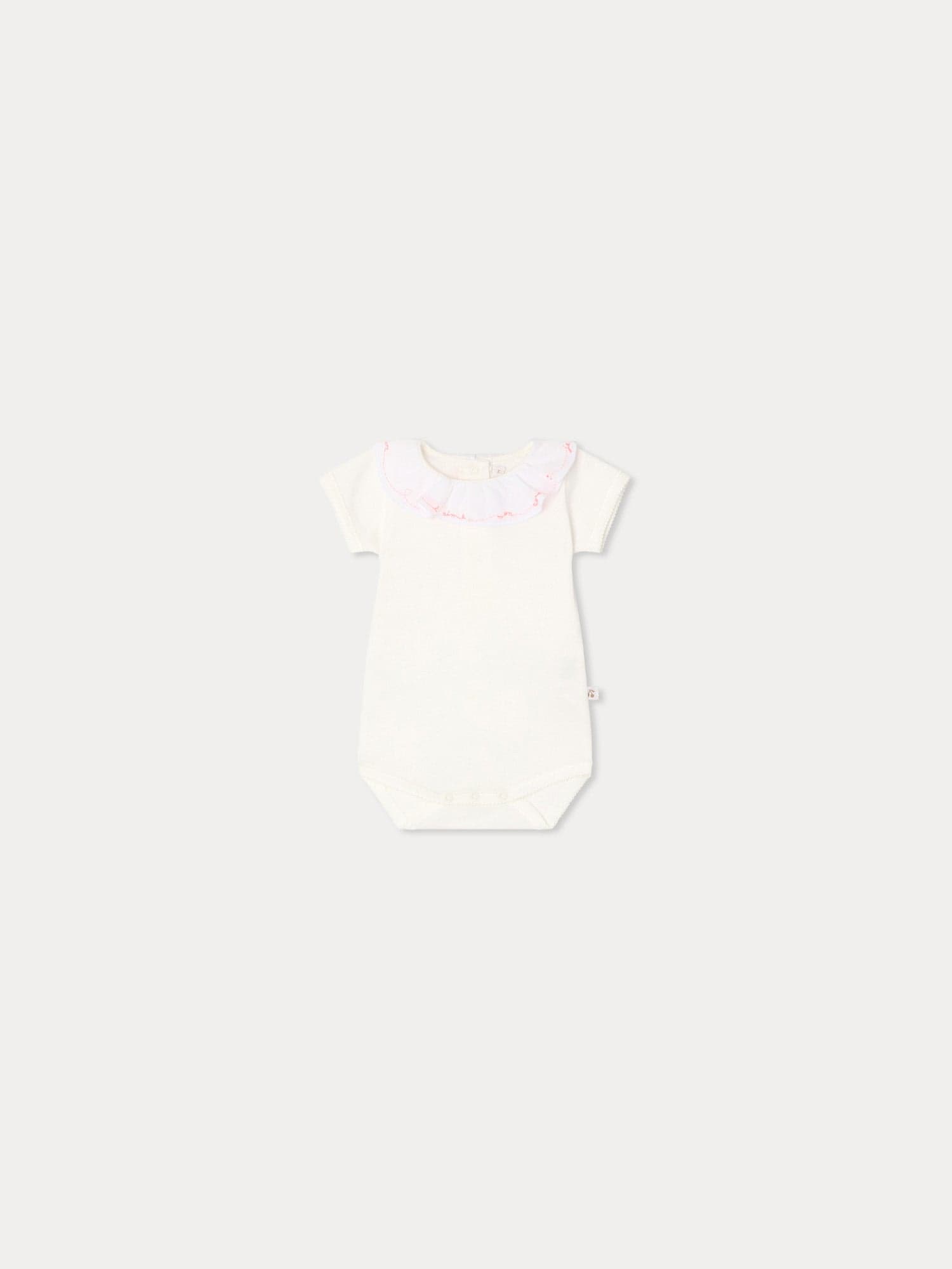 Body June Je t'aime hand-embroidered in organic cotton