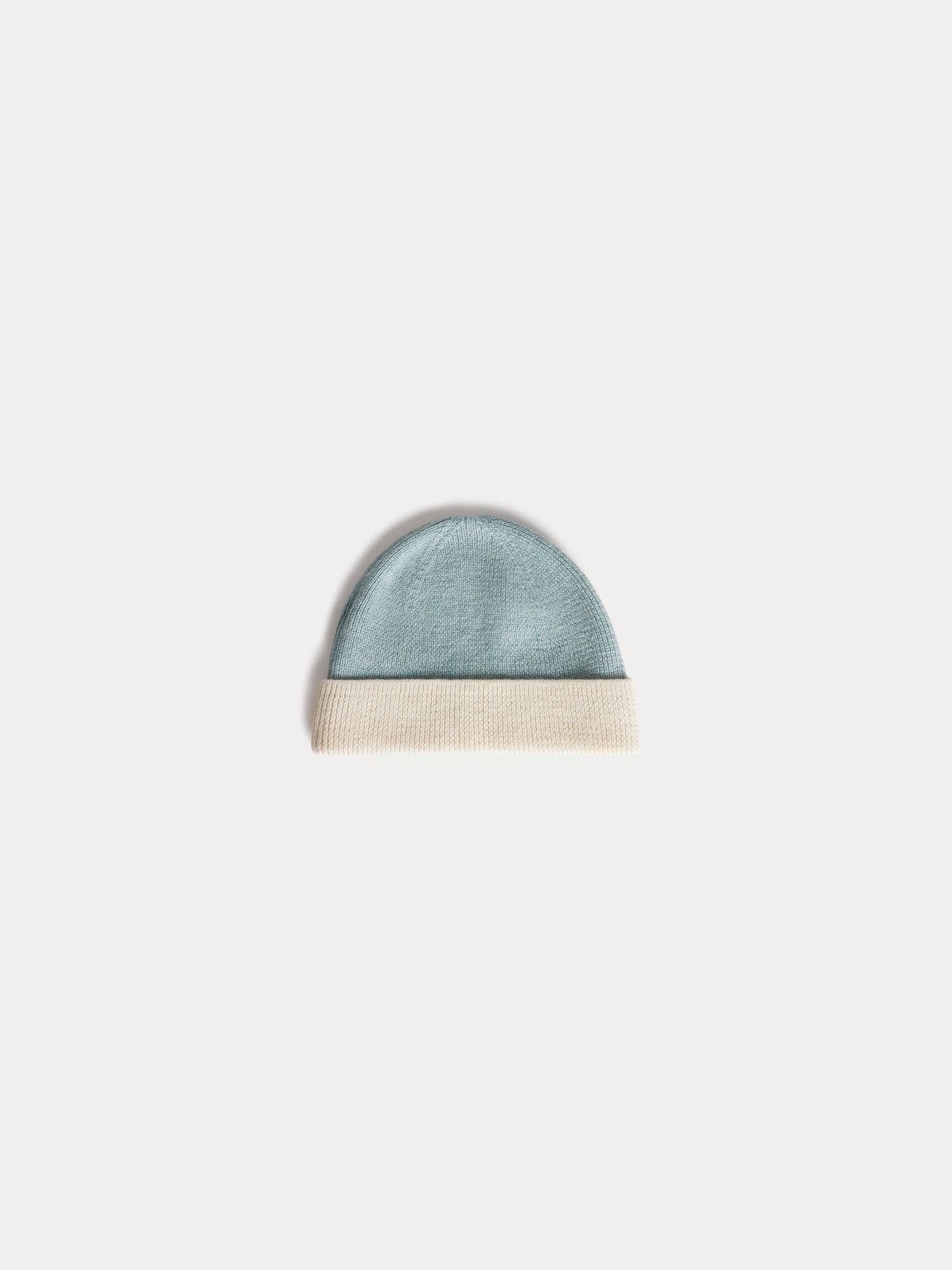 Darbo blue wool and cotton beanie
