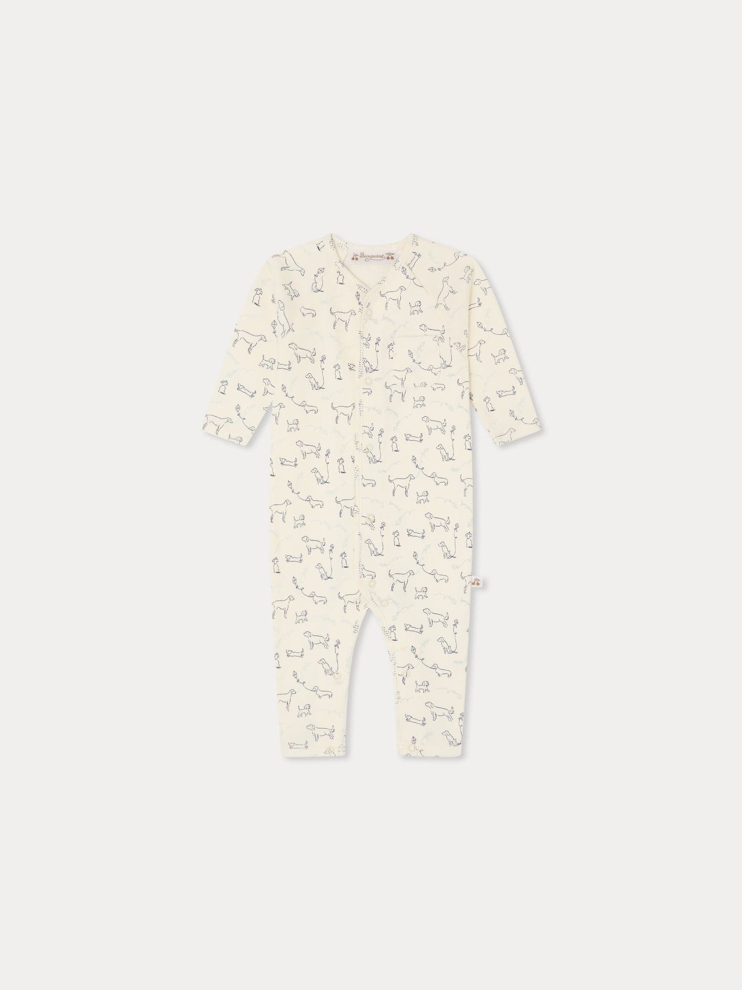 Georget pyjamas with dog print in organic cotton
