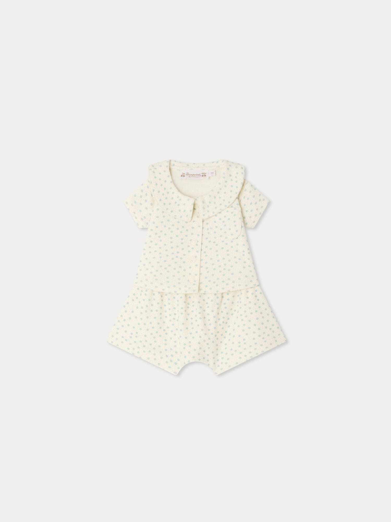 Laelion polka dot print set in organic cotton