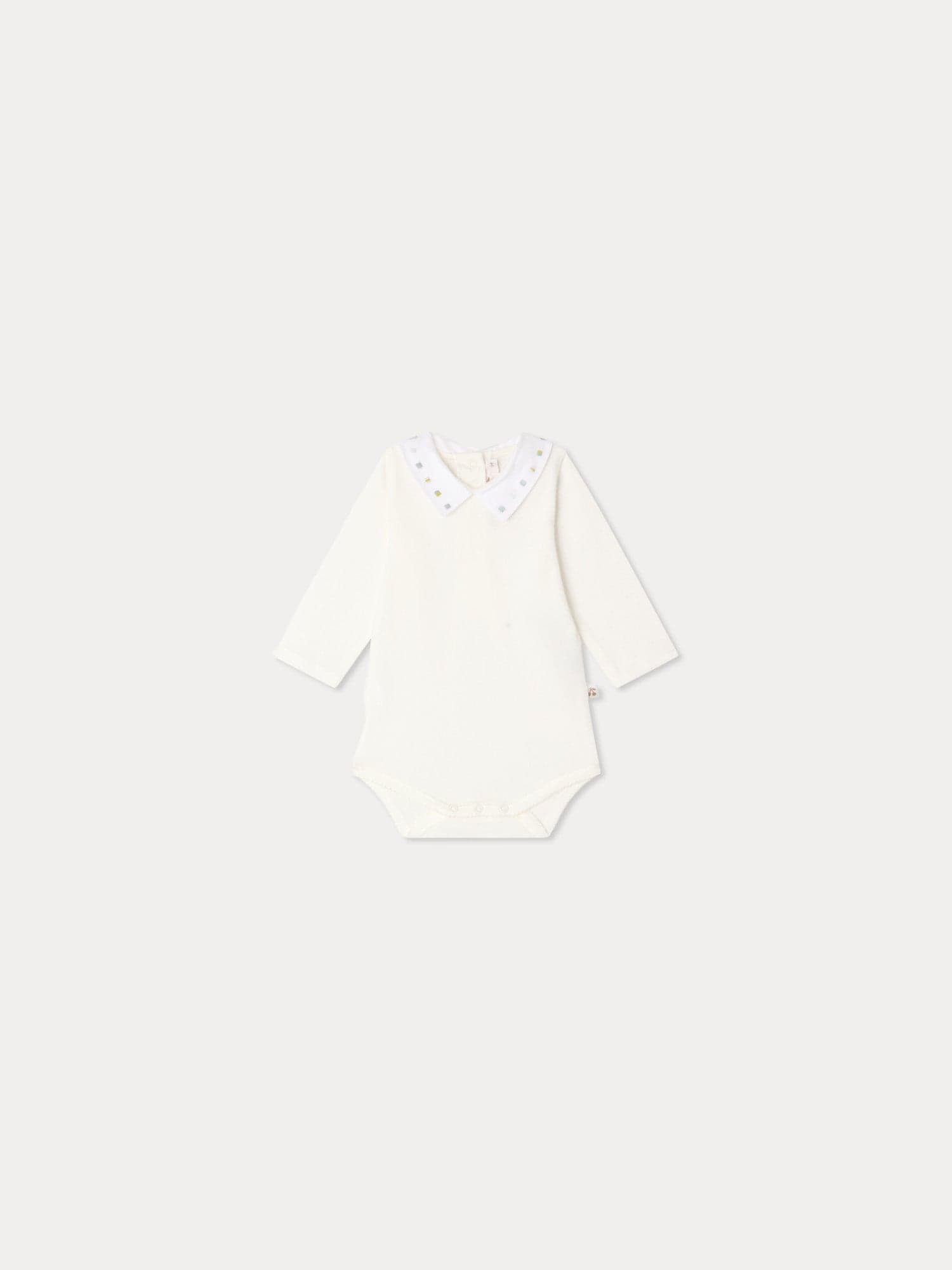 Juillet body hand-embroidered squares in organic cotton