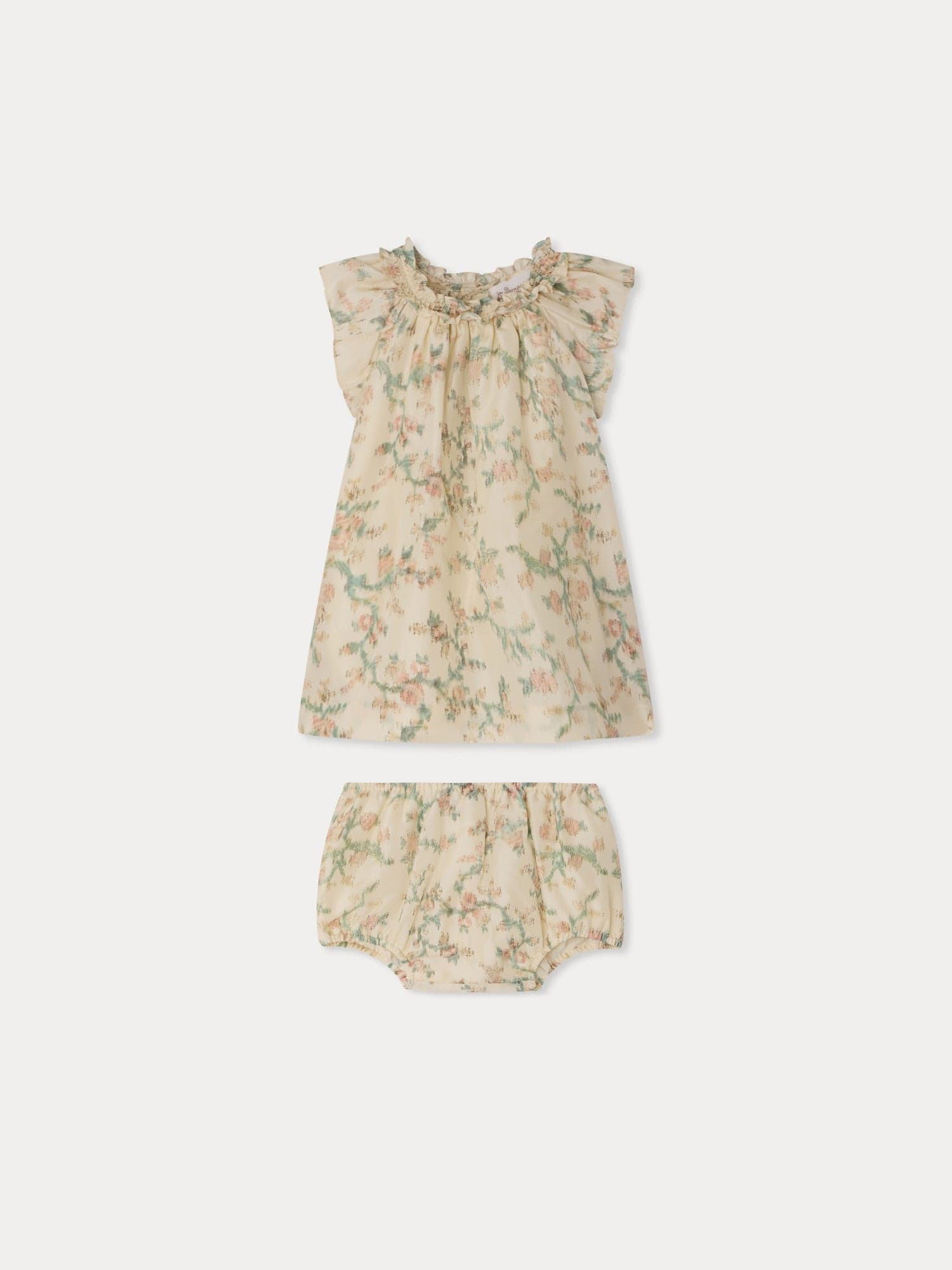 Loudna silk dress with floral print