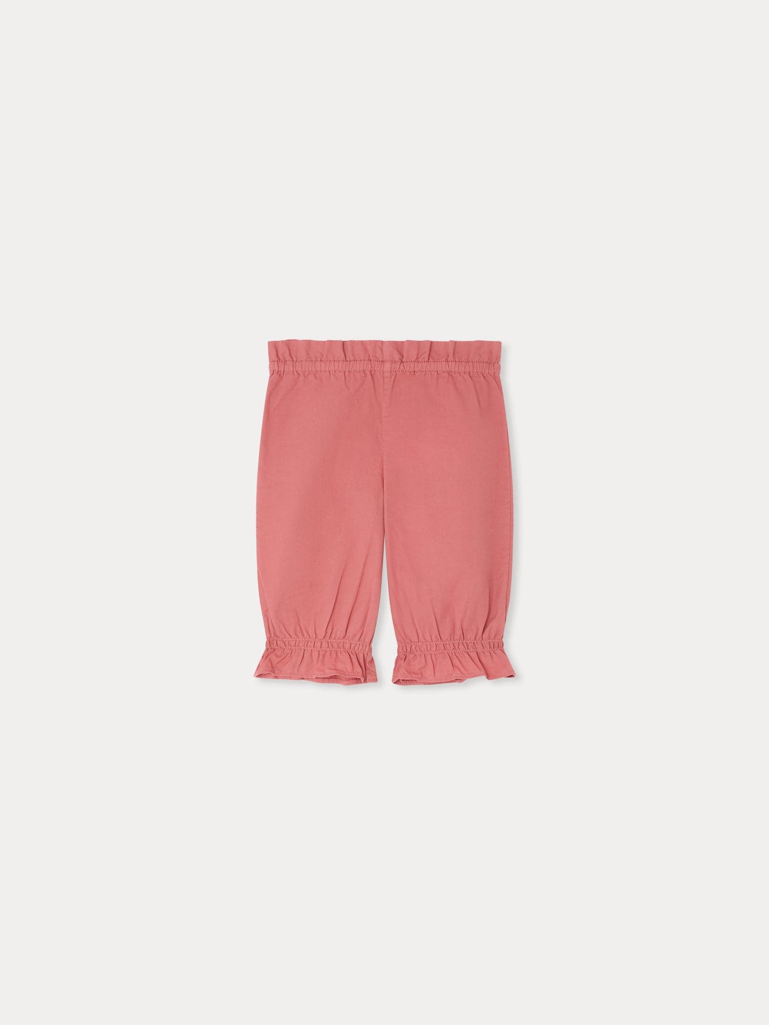 Lydille trousers with ruffles in organic cotton