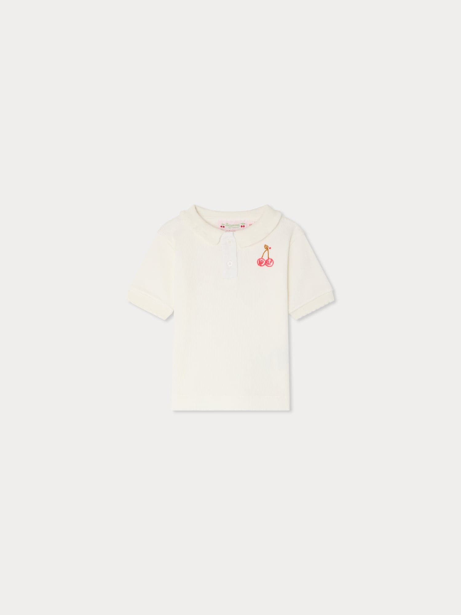 Lilo t-shirt embroidered with cherry in organic cotton