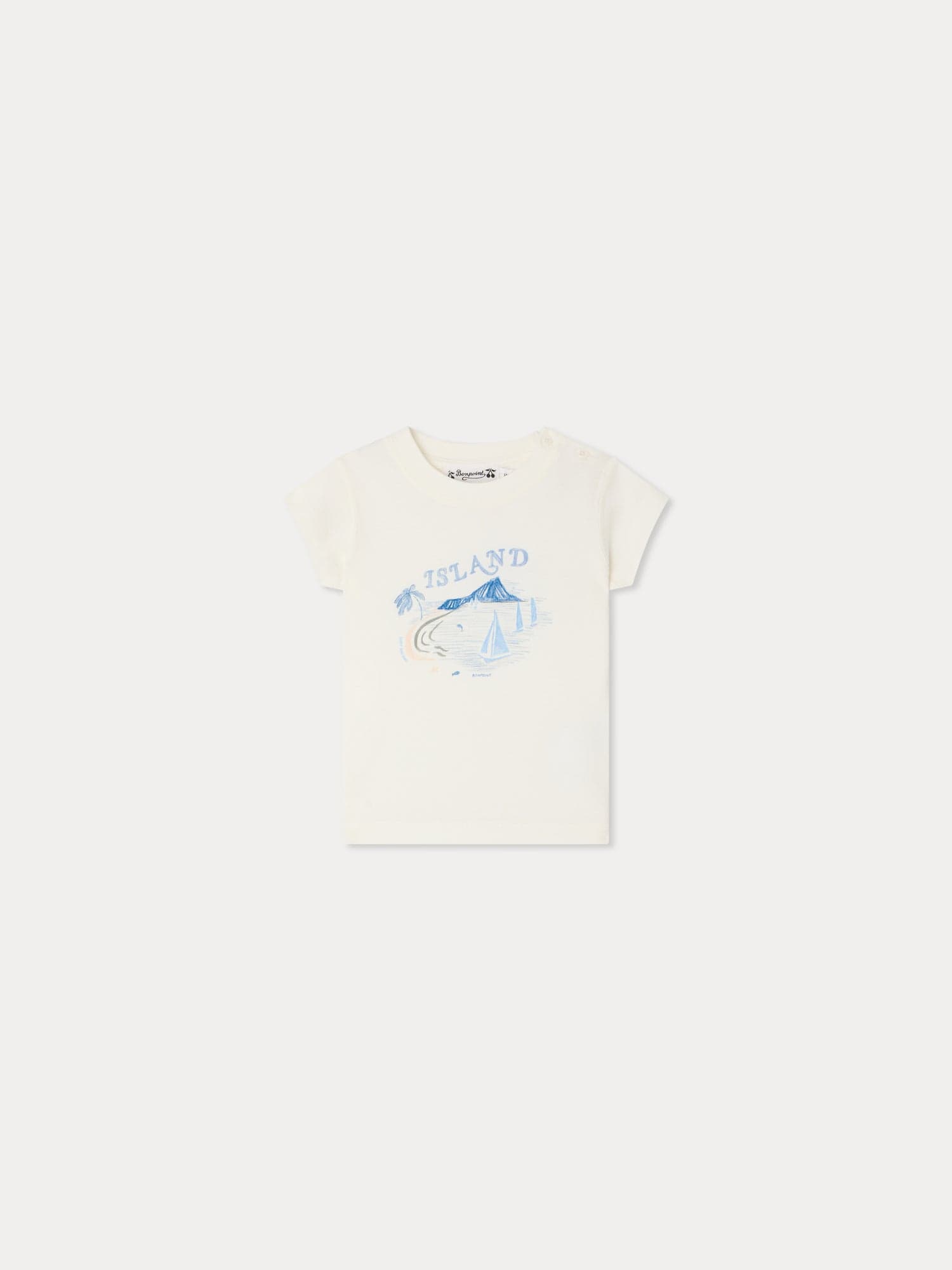 Tom island print t-shirt in organic cotton