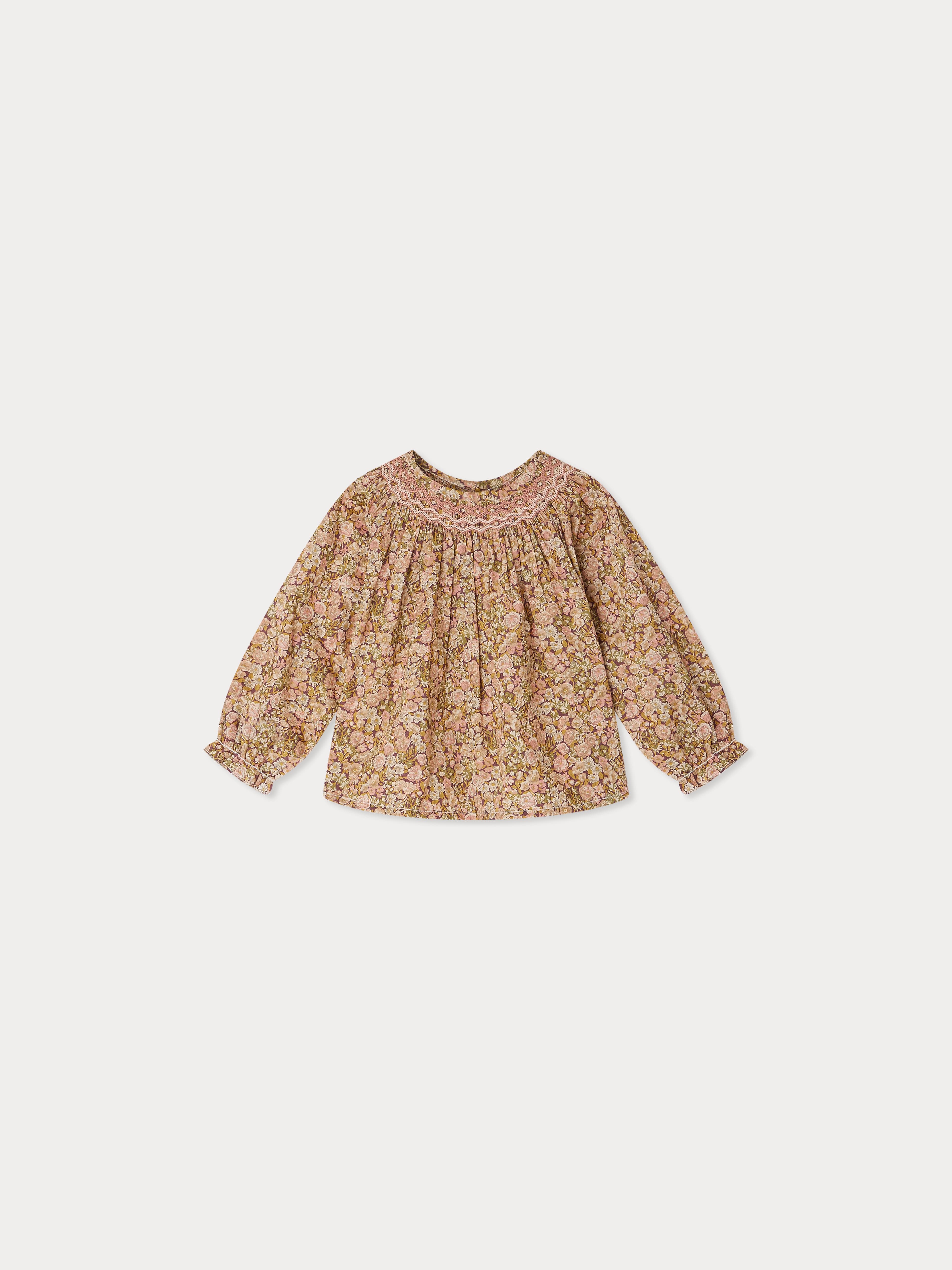 BLOUSE SMOCKEE GRIOTTE