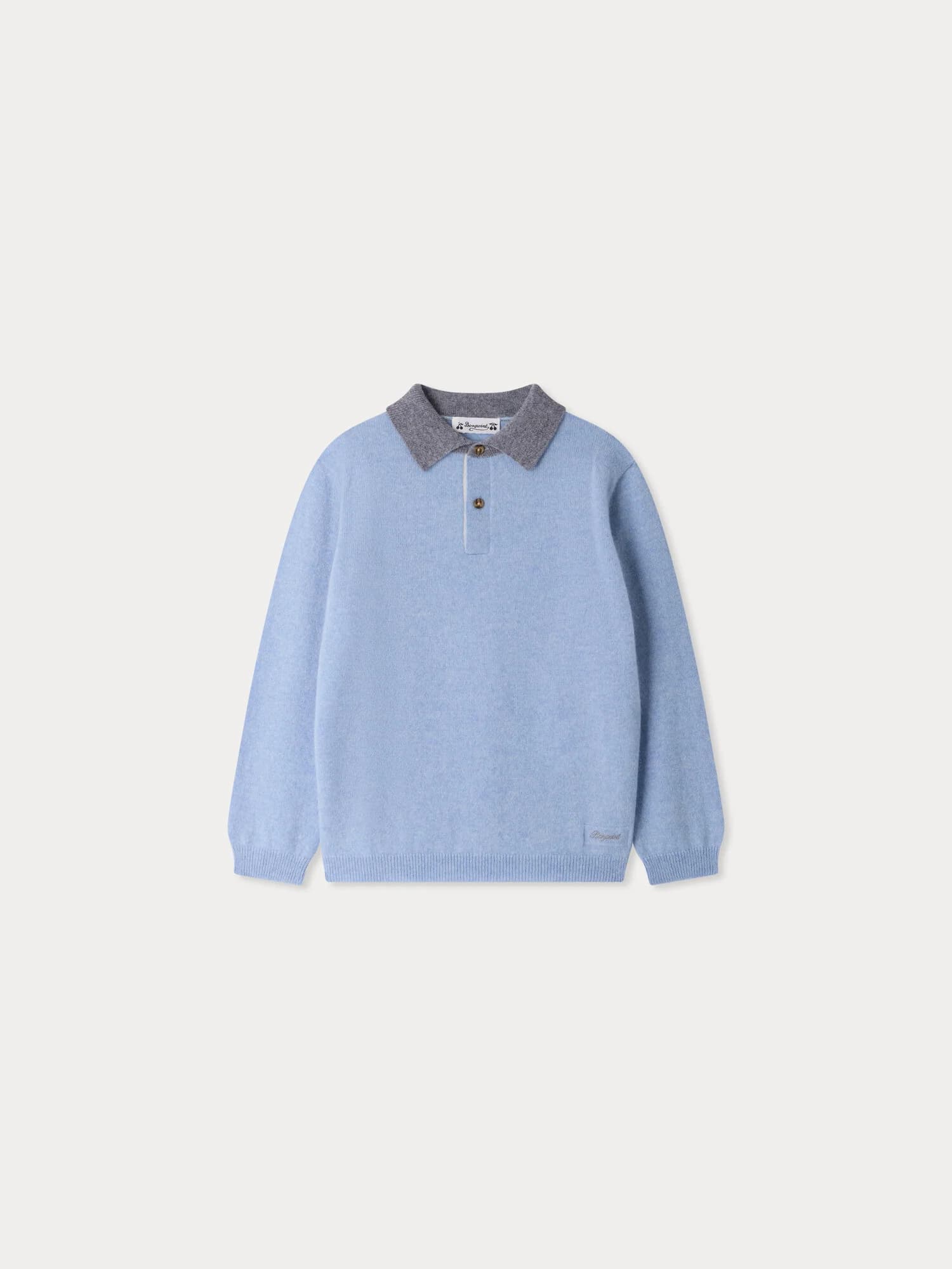 Jameson jumper with contrast collar in cashmere