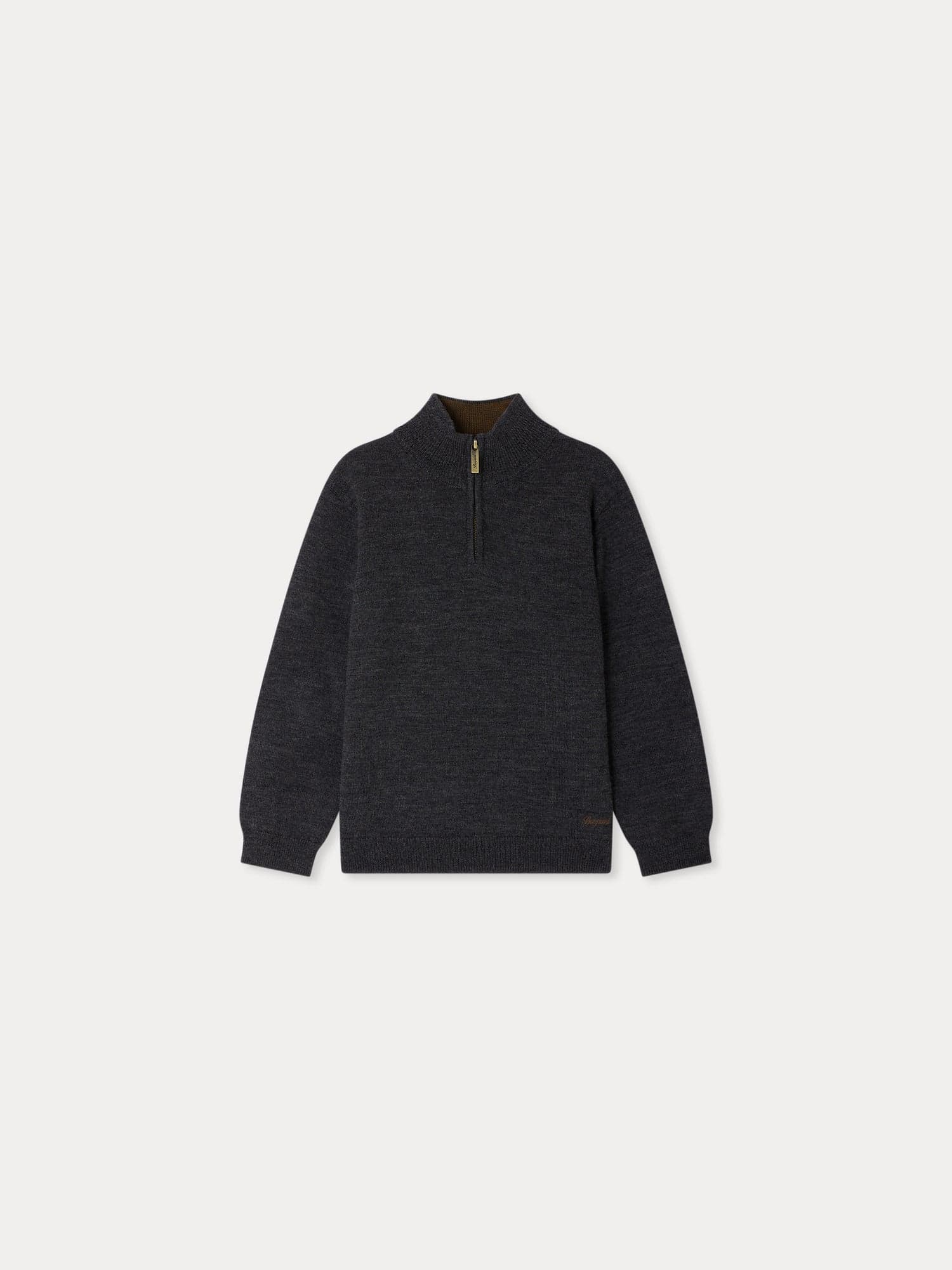 Gert jumper with zip collar in wool