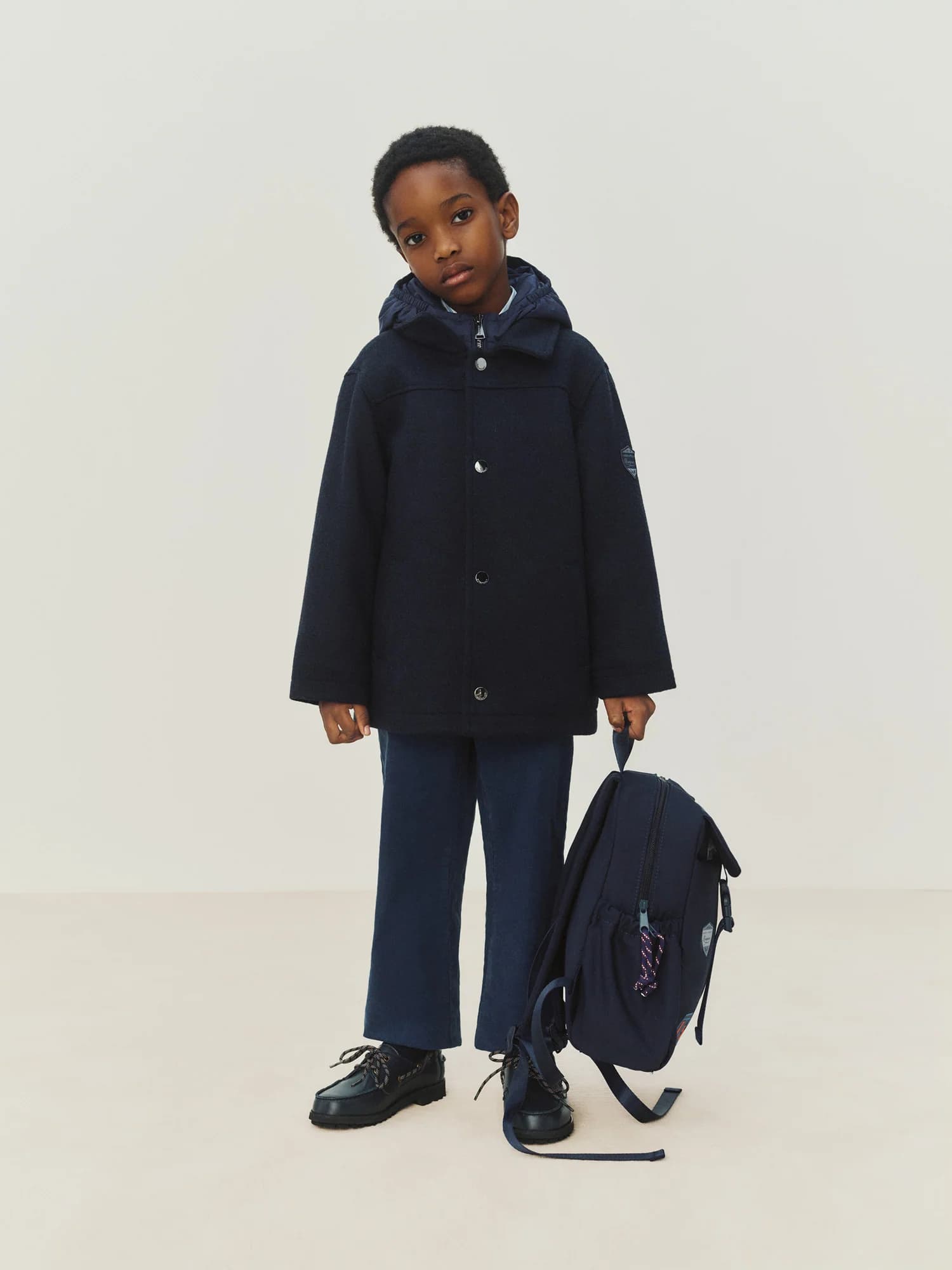 Milad bi-material zipped jacket
