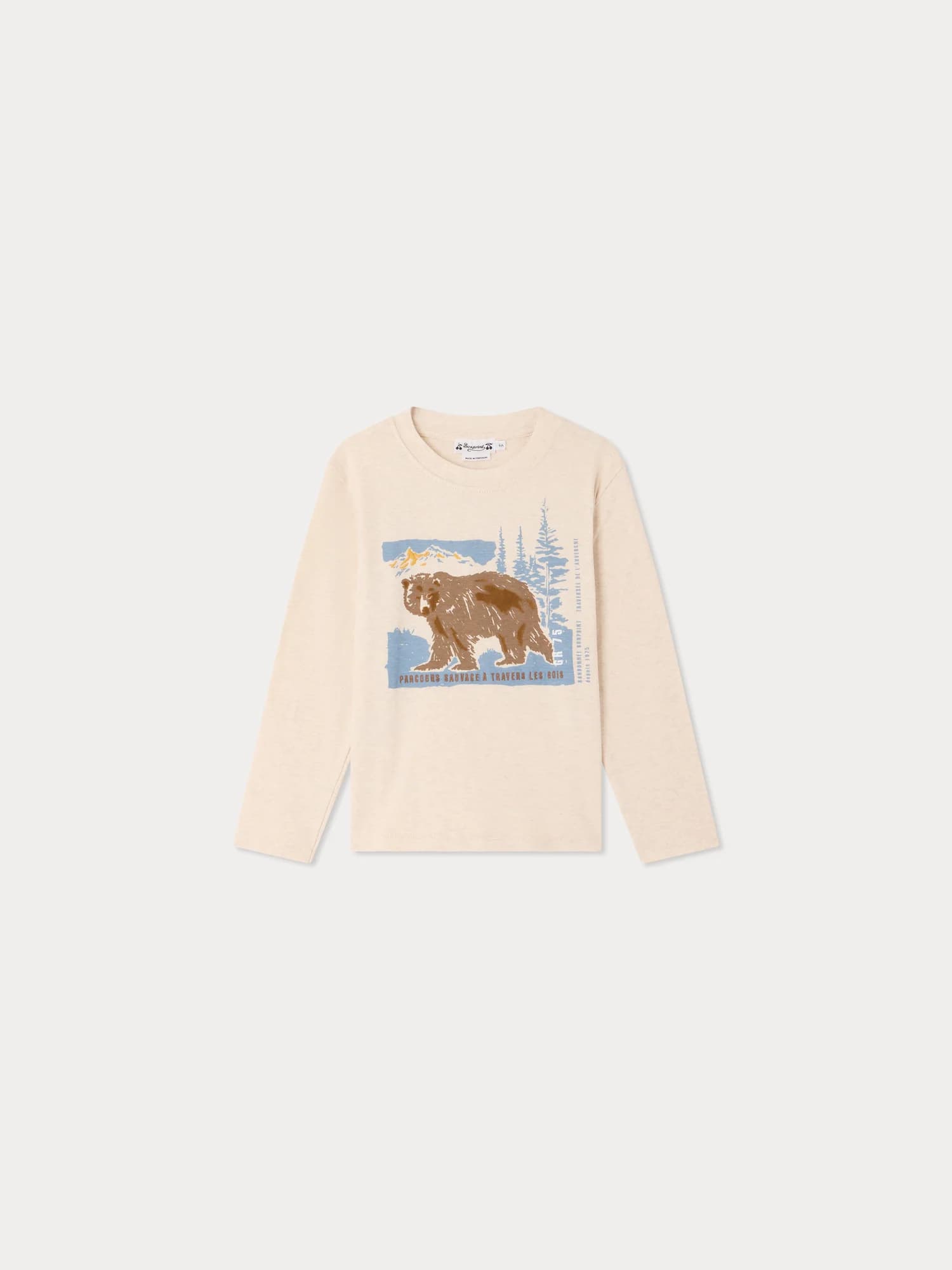 Tadda bear print T-shirt in organic cotton