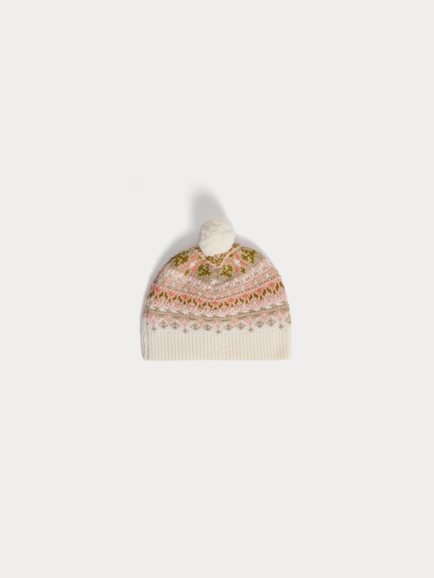 Hat Jouma with pompom in jacquard