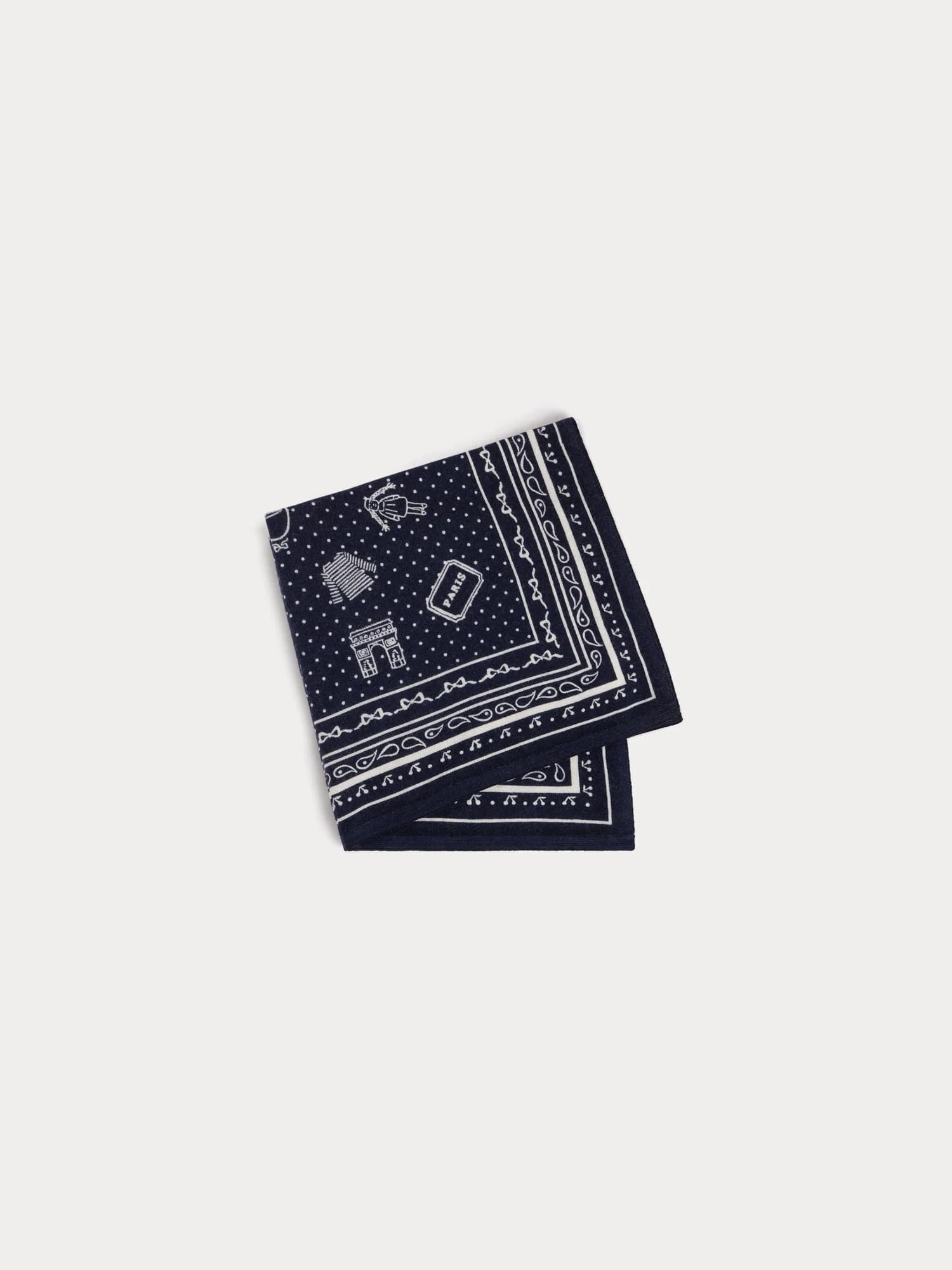 Marcy navy cashmere scarf