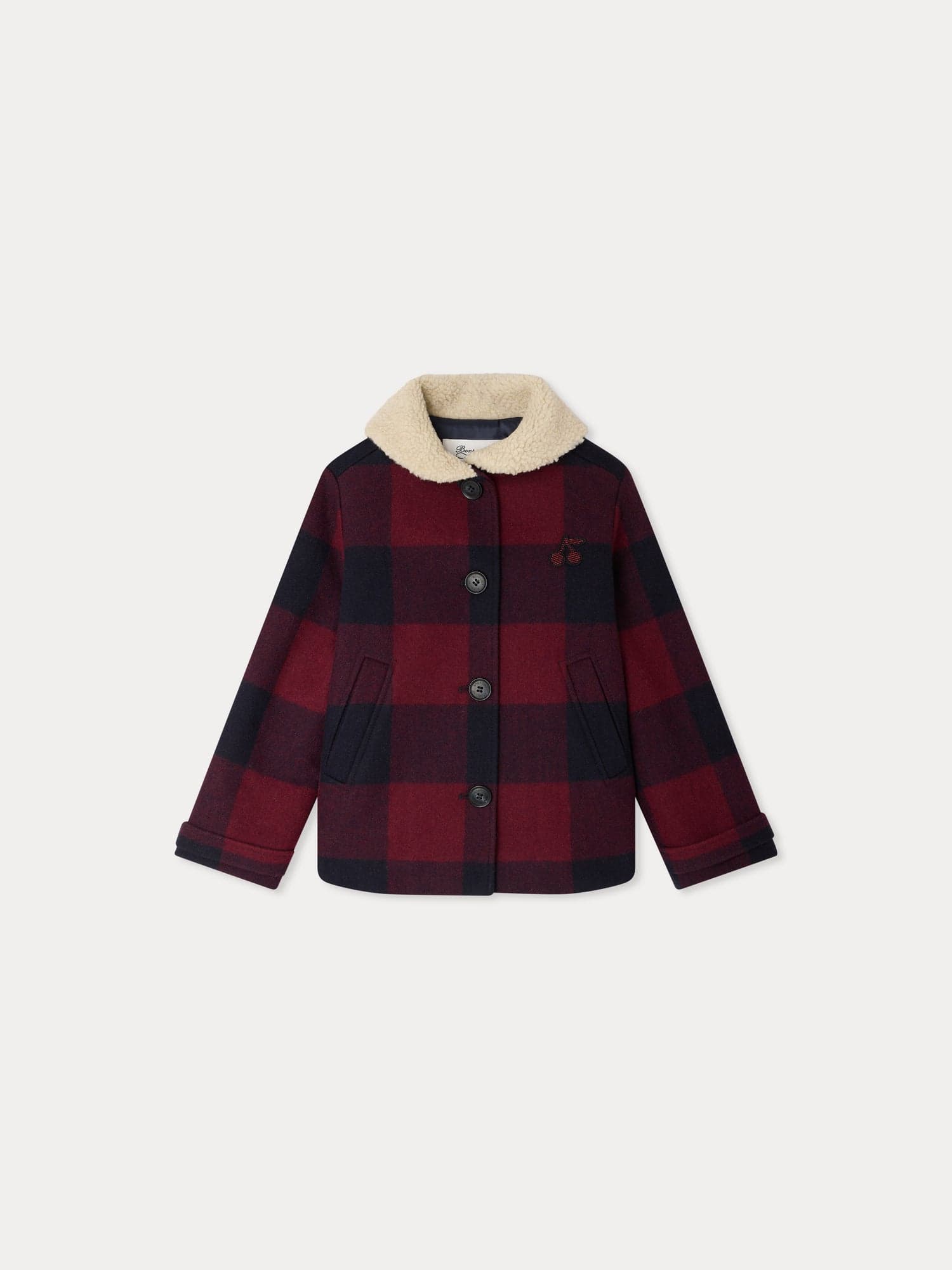 Morgana checked shawl-collar jacket