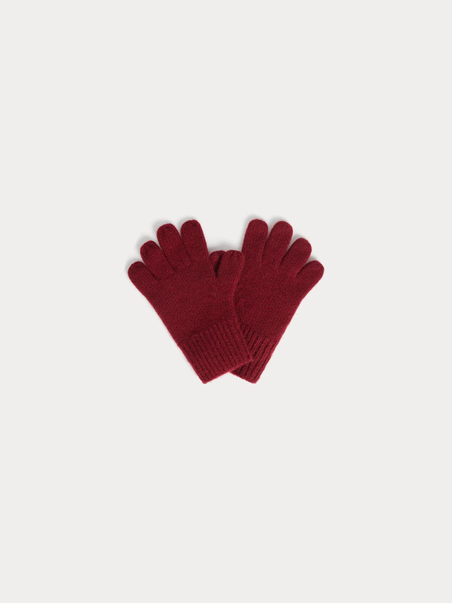 Birk burgundy cashmere gloves