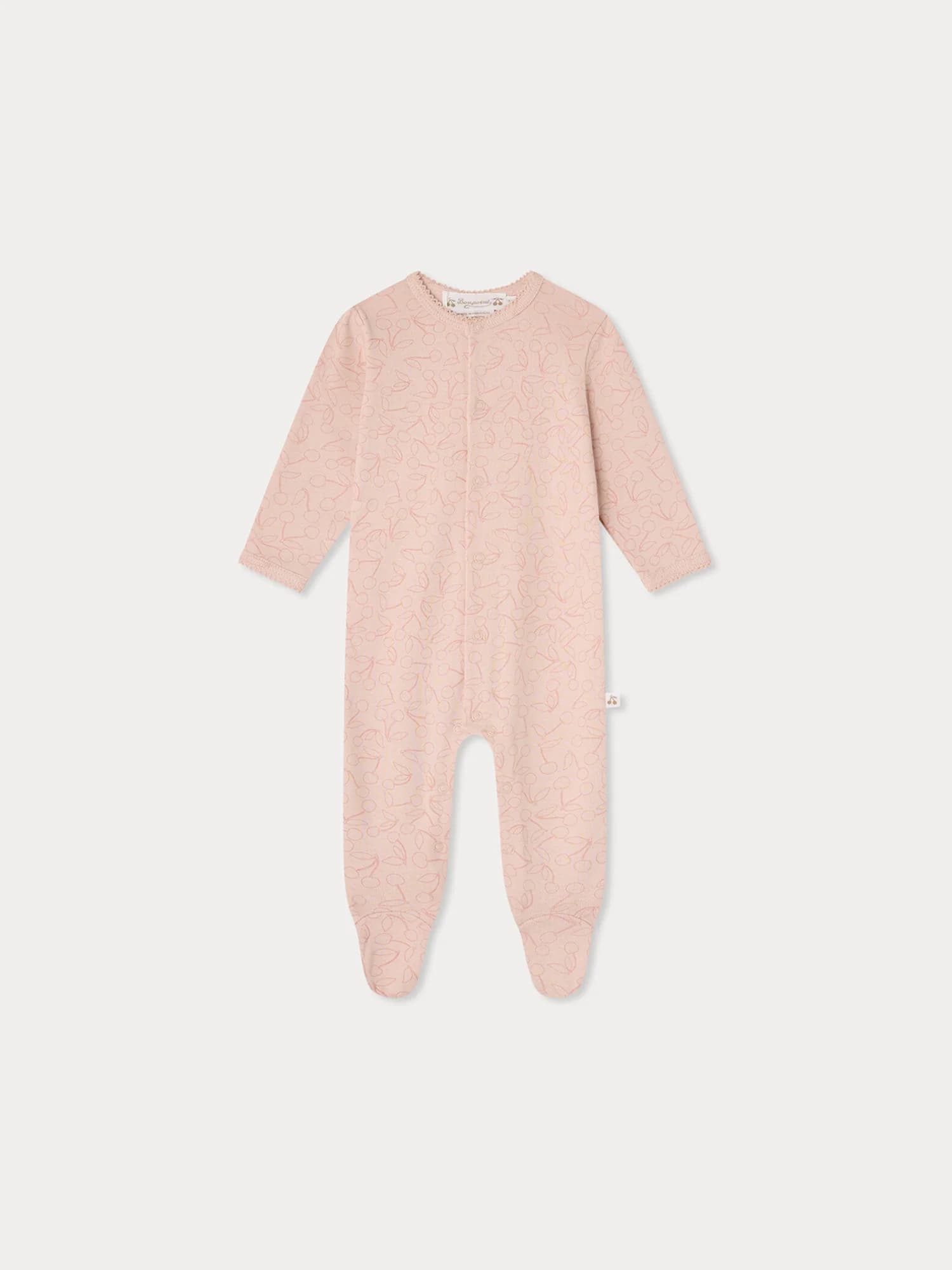 Golco pyjamas with cherry pattern in organic cotton
