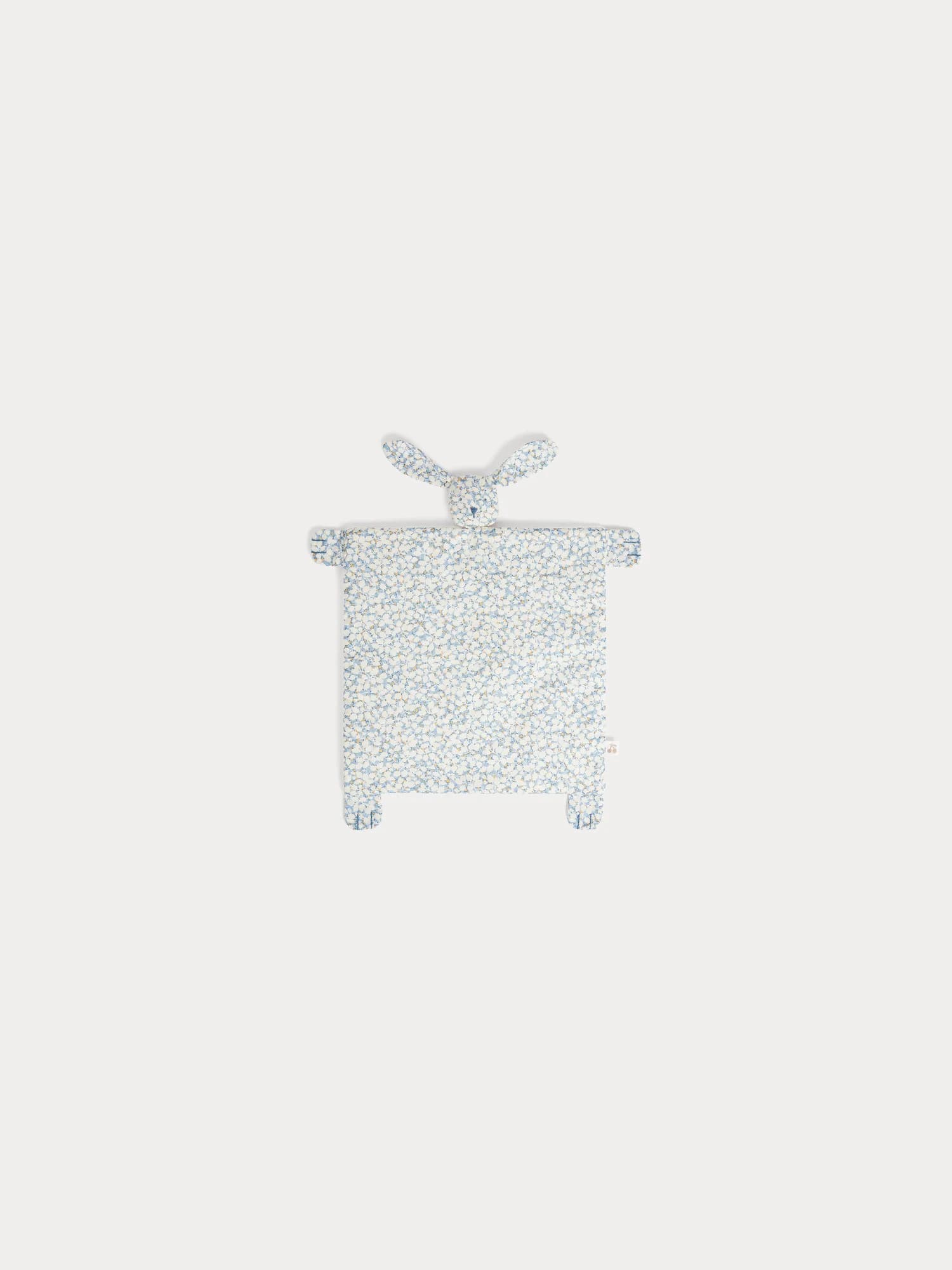 Mimou rabbit-head comforter in blue Liberty organic cotton fabric