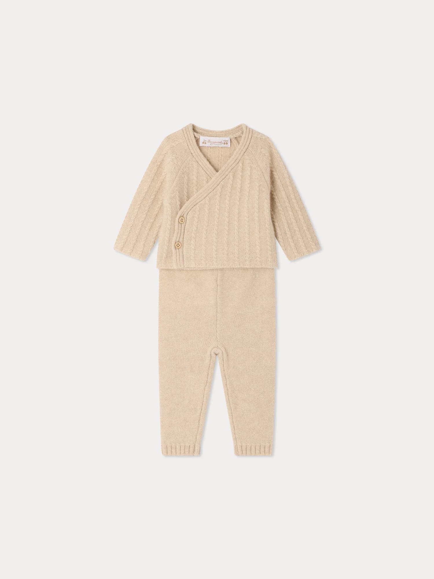 Myrtil cable-knit set in cashmere