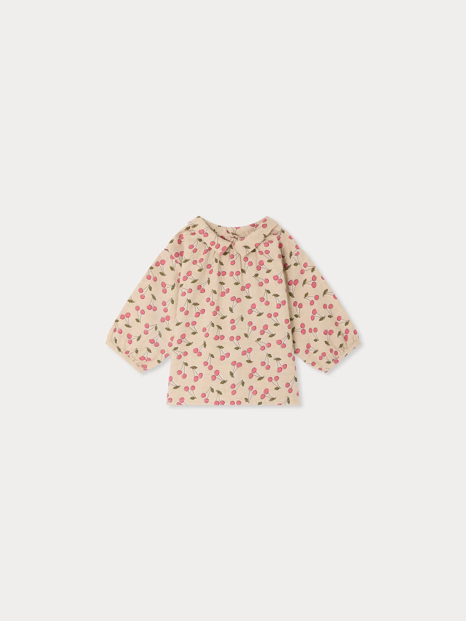 Spitz baby blouse with cherry print organic cotton