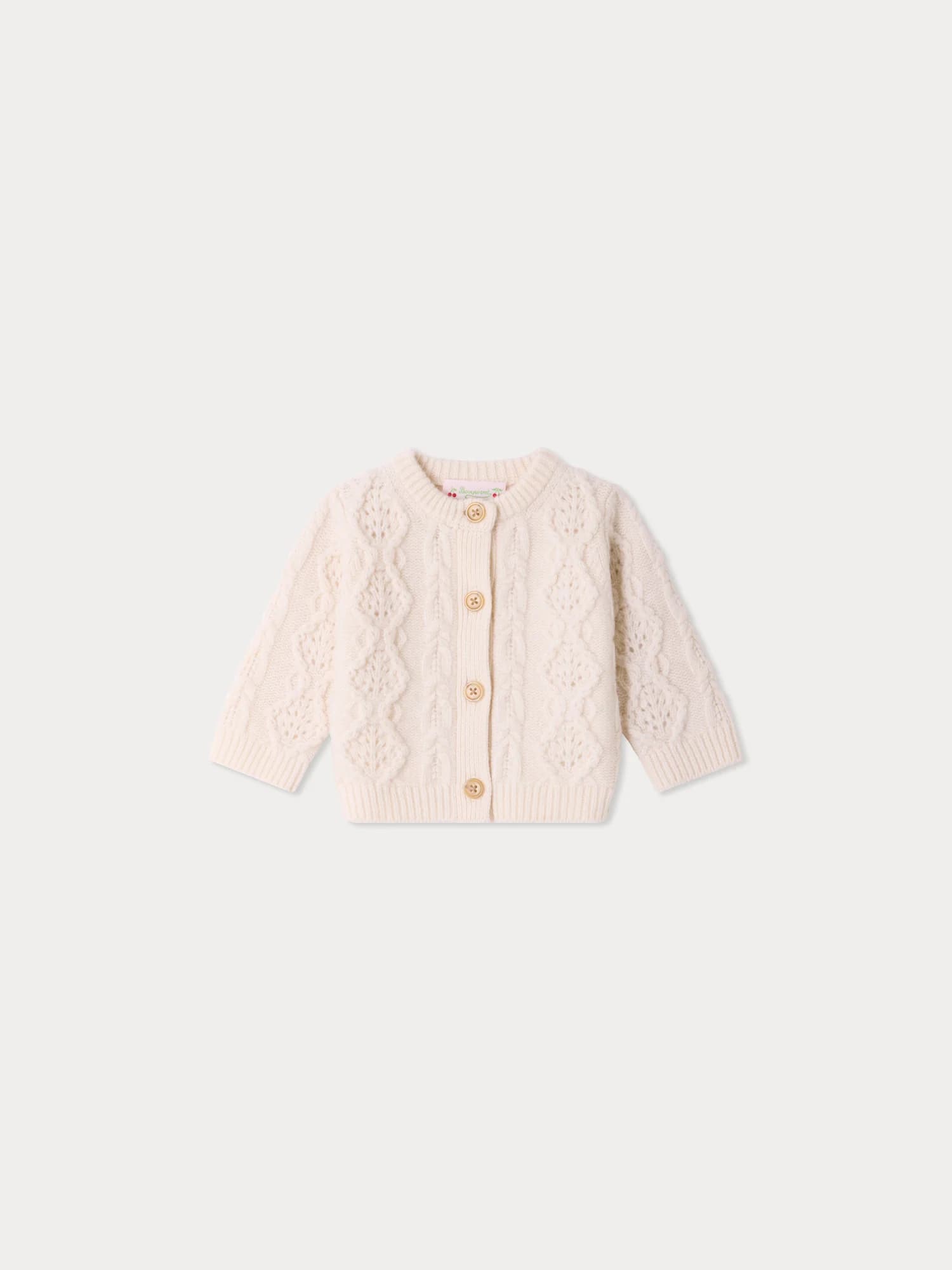 Baby cardigan Mionna cable-knit in wool
